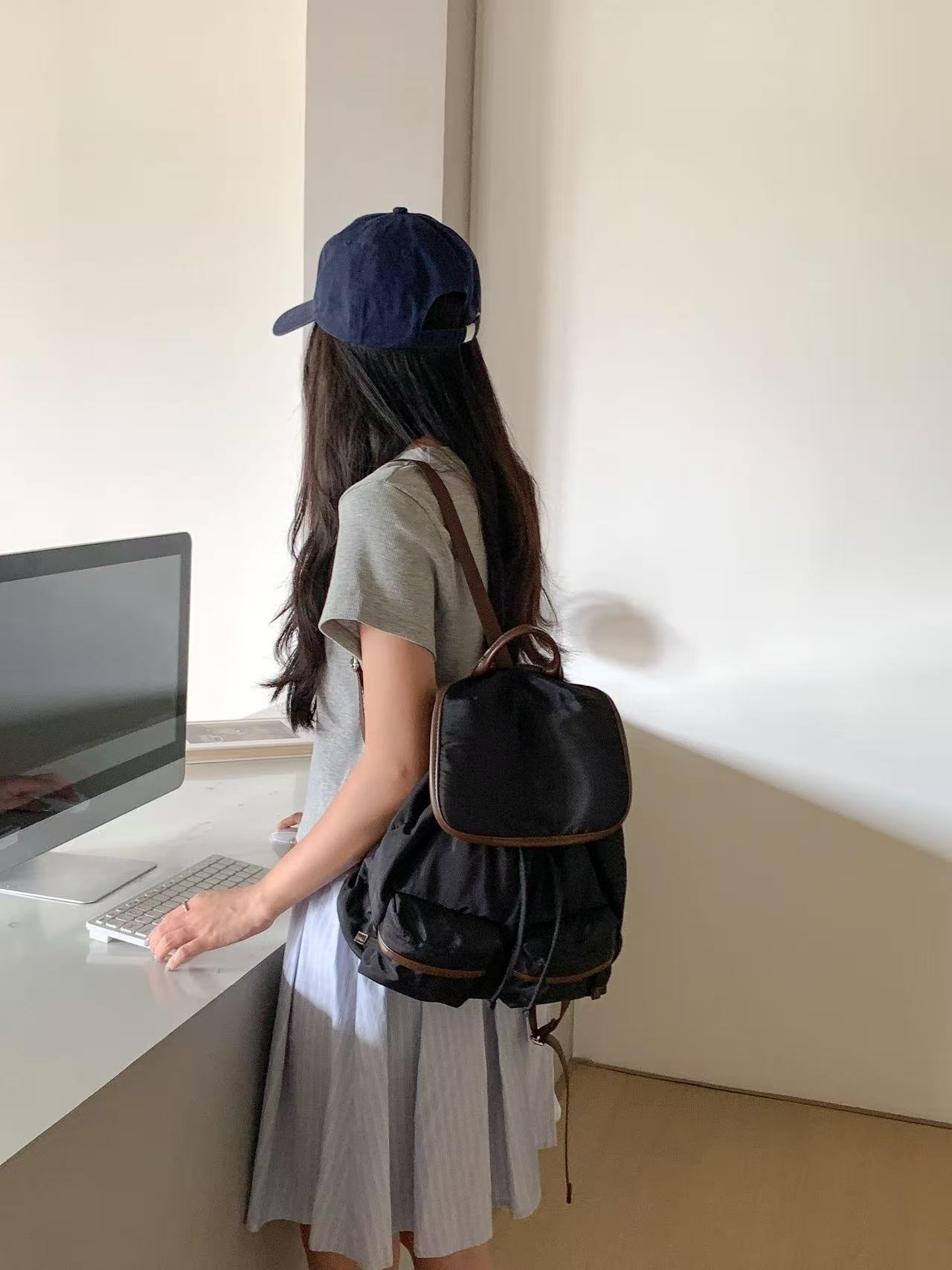 ドローストリングポケットカラーバックパック | 詳細画像4