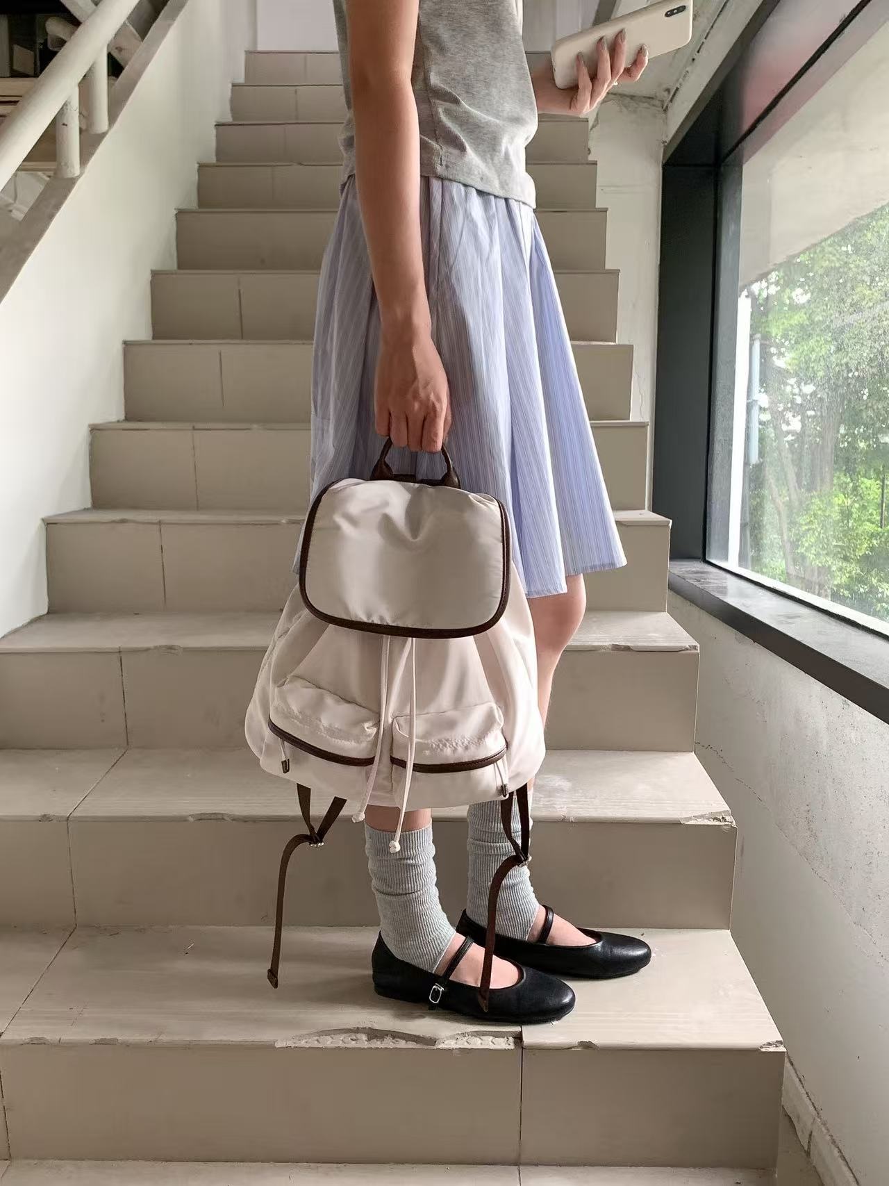 ドローストリングポケットカラーバックパック | 詳細画像15