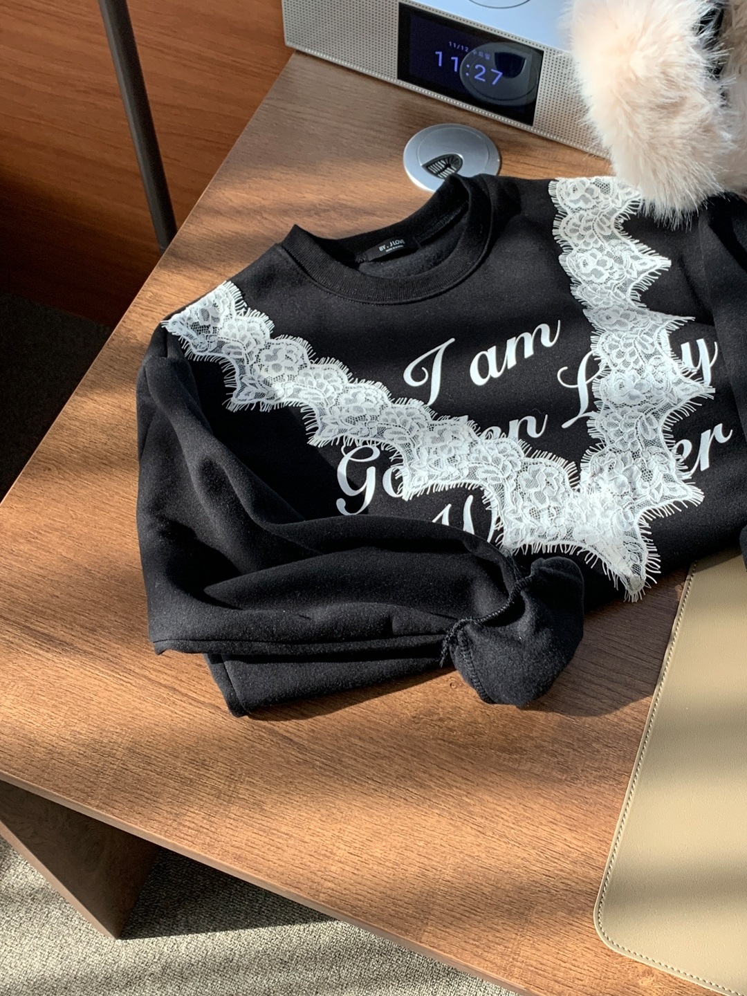 ラウンドネックプリントレーススウェット | 詳細画像16