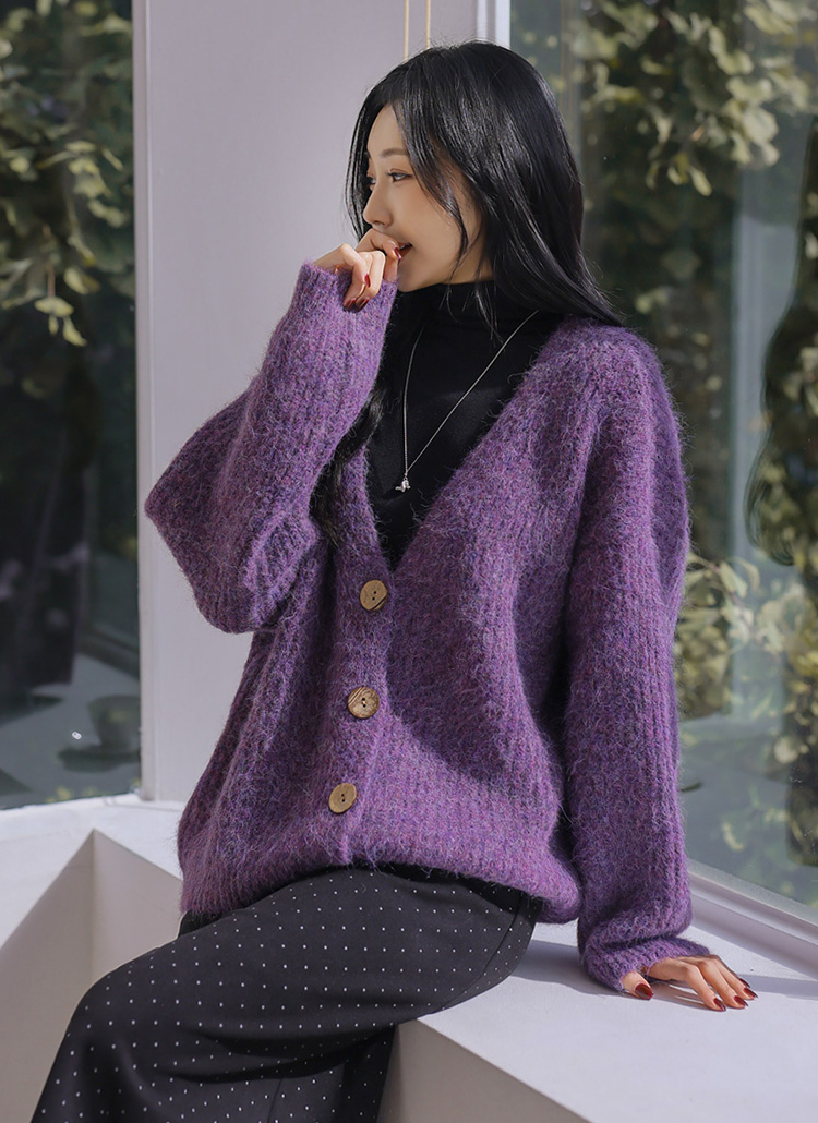 ☆buddix ☆ カーディガン XL パープル ☆buddix ☆ カーディガン XL