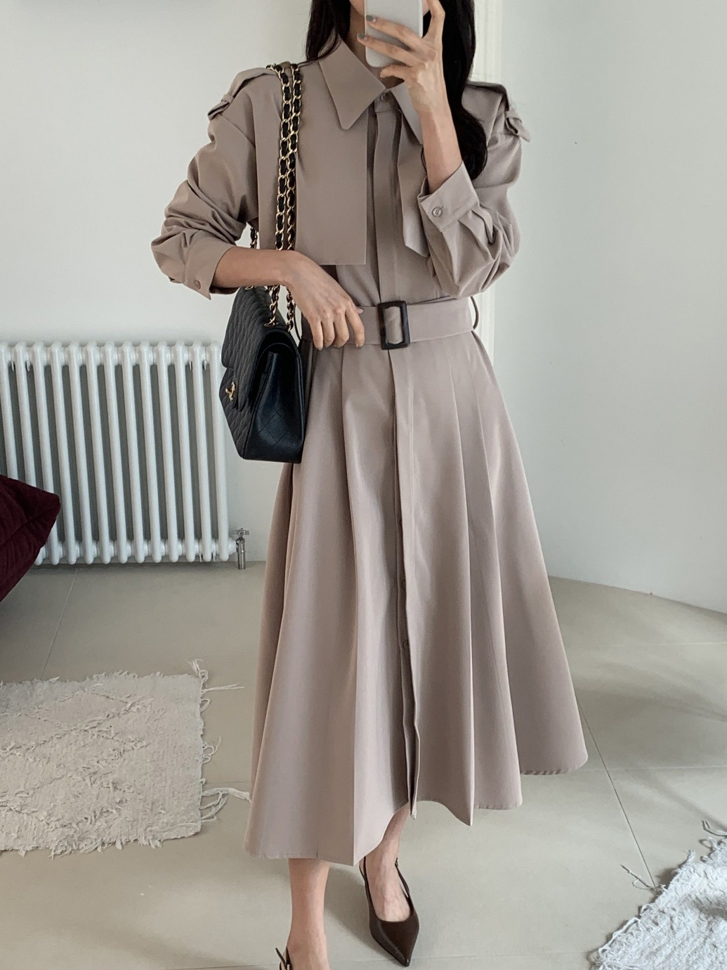 カラーロング長袖ワンピースストラップセット(バックルあり) | 詳細画像19