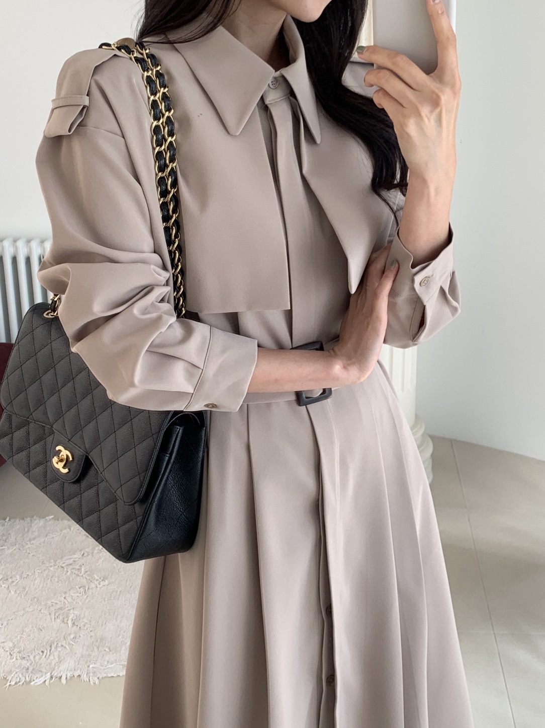 カラーロング長袖ワンピースストラップセット(バックルあり) | 詳細画像20