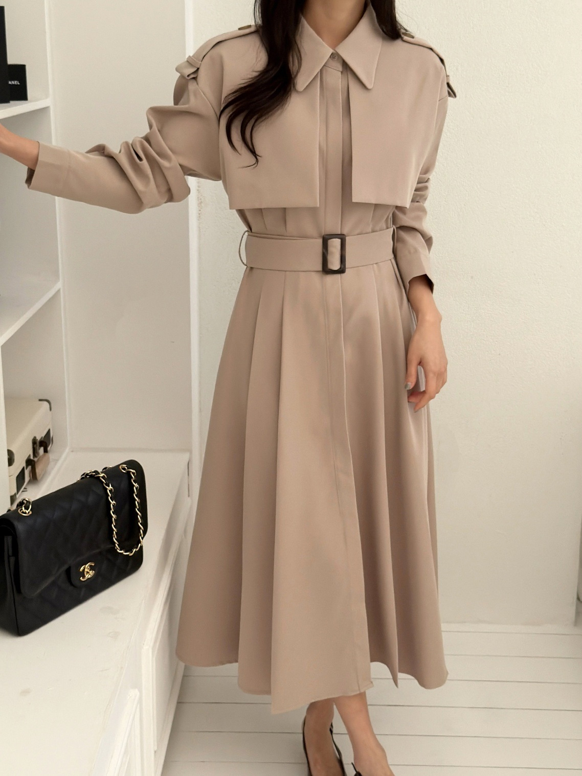 カラーロング長袖ワンピースストラップセット(バックルあり) | 詳細画像5