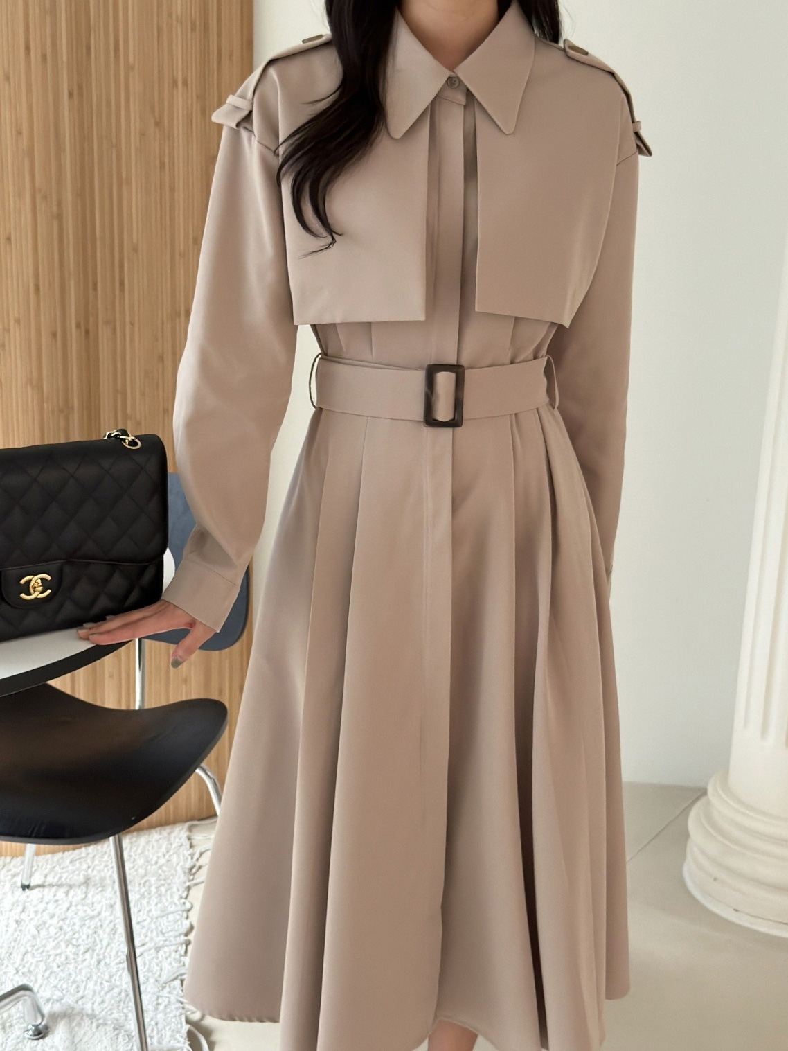 カラーロング長袖ワンピースストラップセット(バックルあり) | 詳細画像16