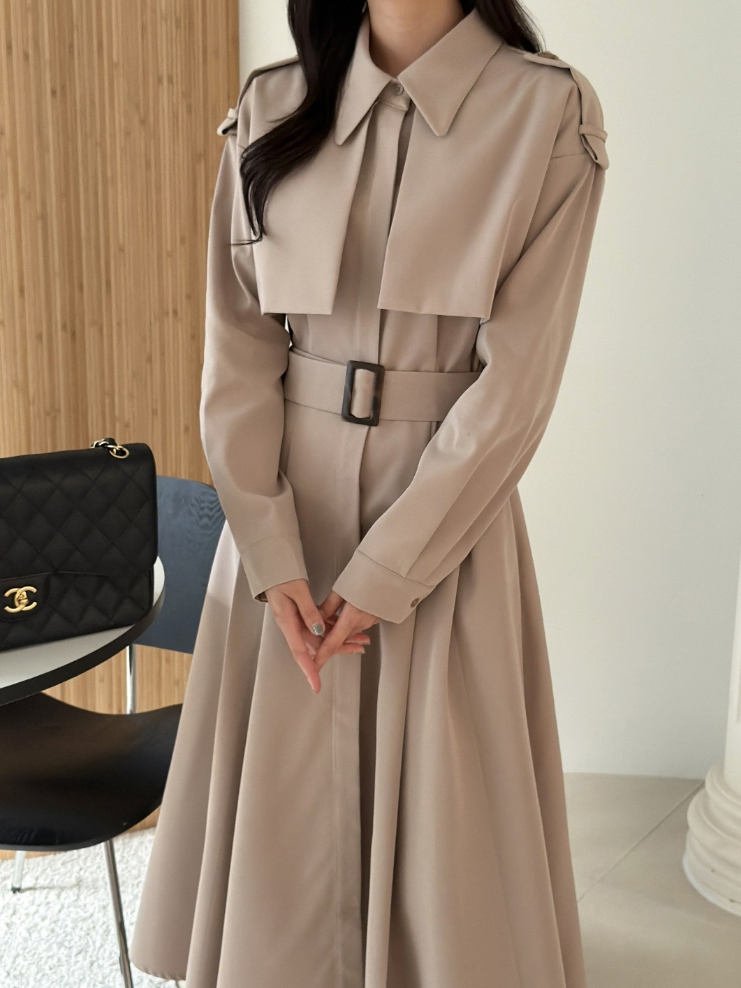 カラーロング長袖ワンピースストラップセット(バックルあり) | 詳細画像17