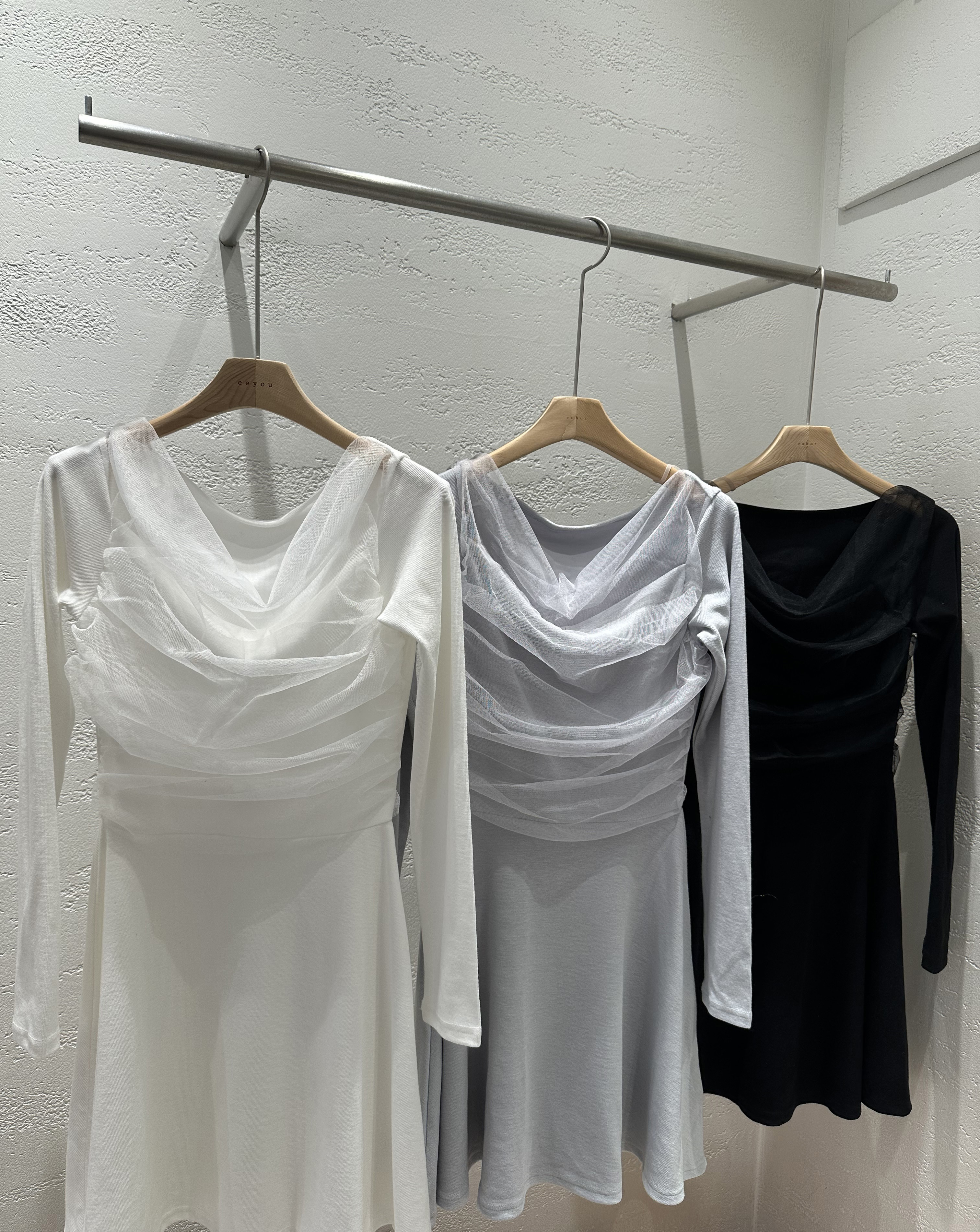 ドレープ長袖フレアミニワンピース | 詳細画像21