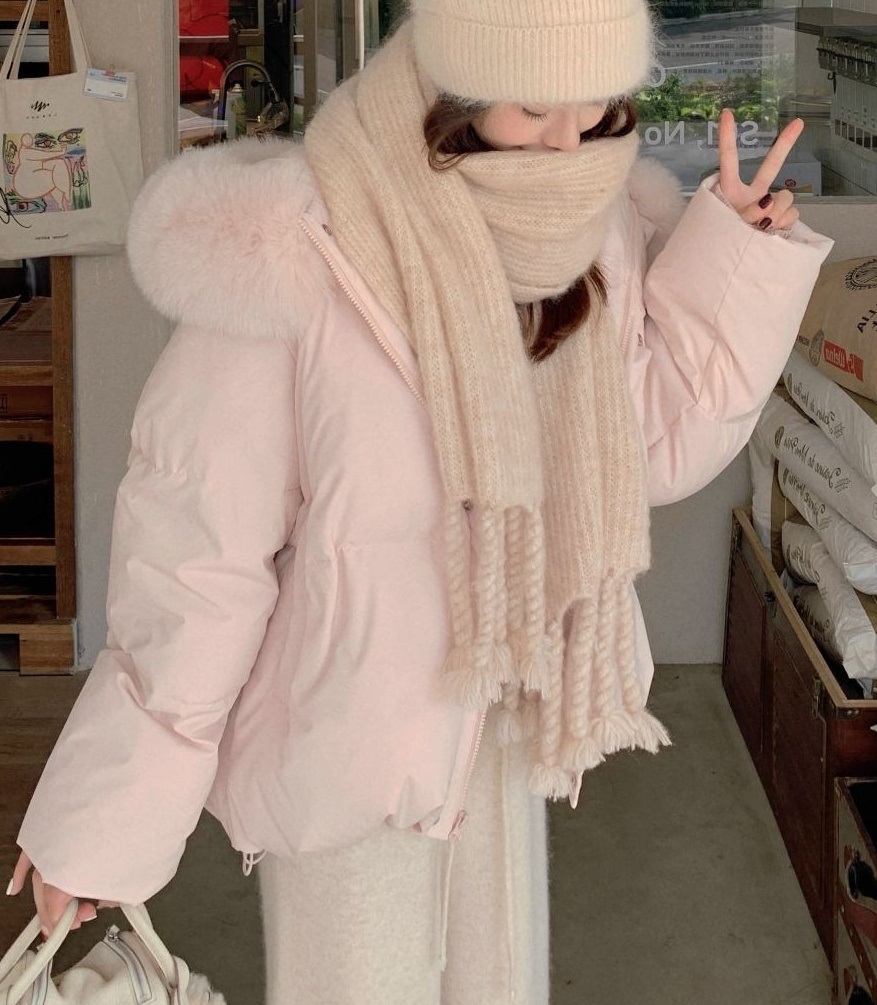 エコファーフードドローストリングオーバーサイズダウンジャケット | 詳細画像16