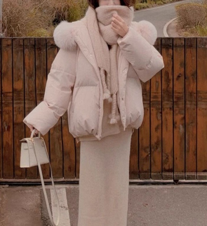 エコファーフードドローストリングオーバーサイズダウンジャケット | 詳細画像18