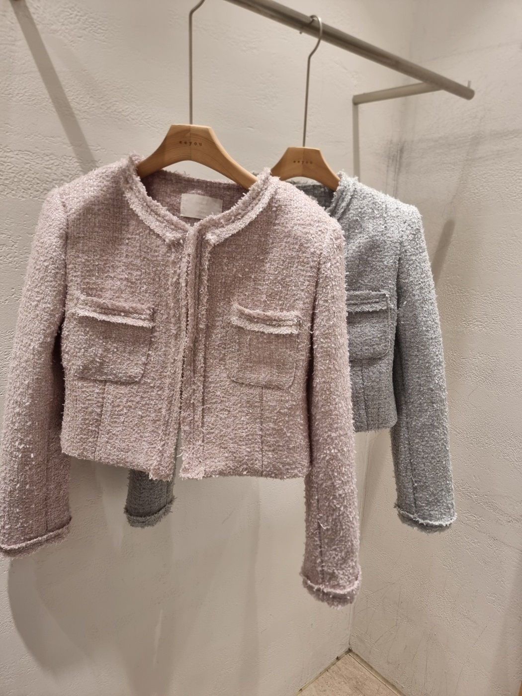 ツイードウール混フリンジ肩パッドジャケット | 詳細画像19