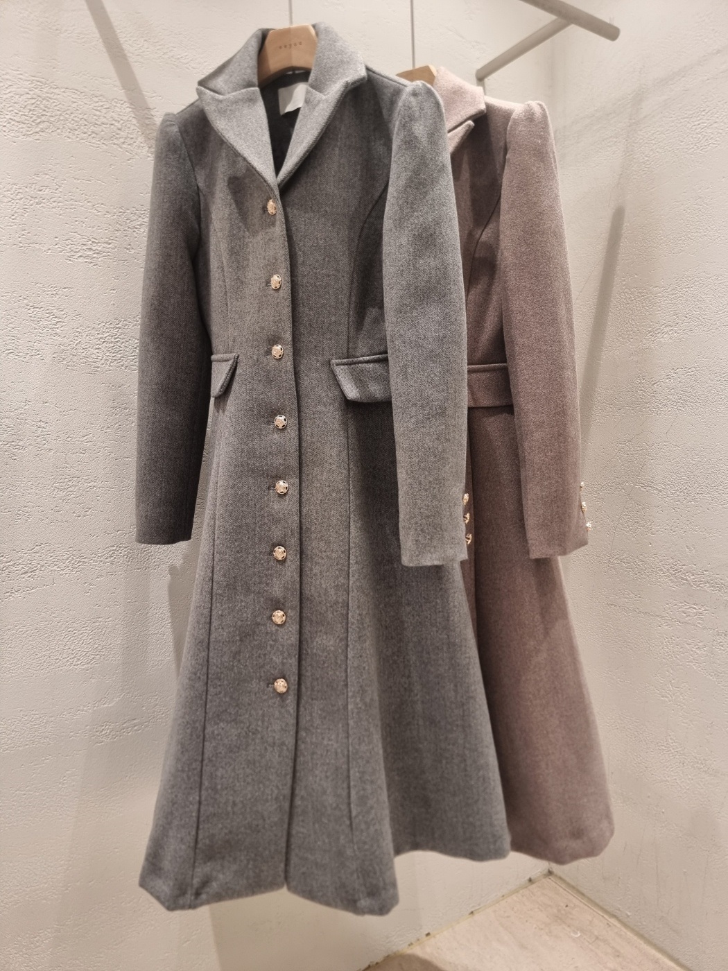 キルティングカラーゴールドボタンAラインコート | 詳細画像21