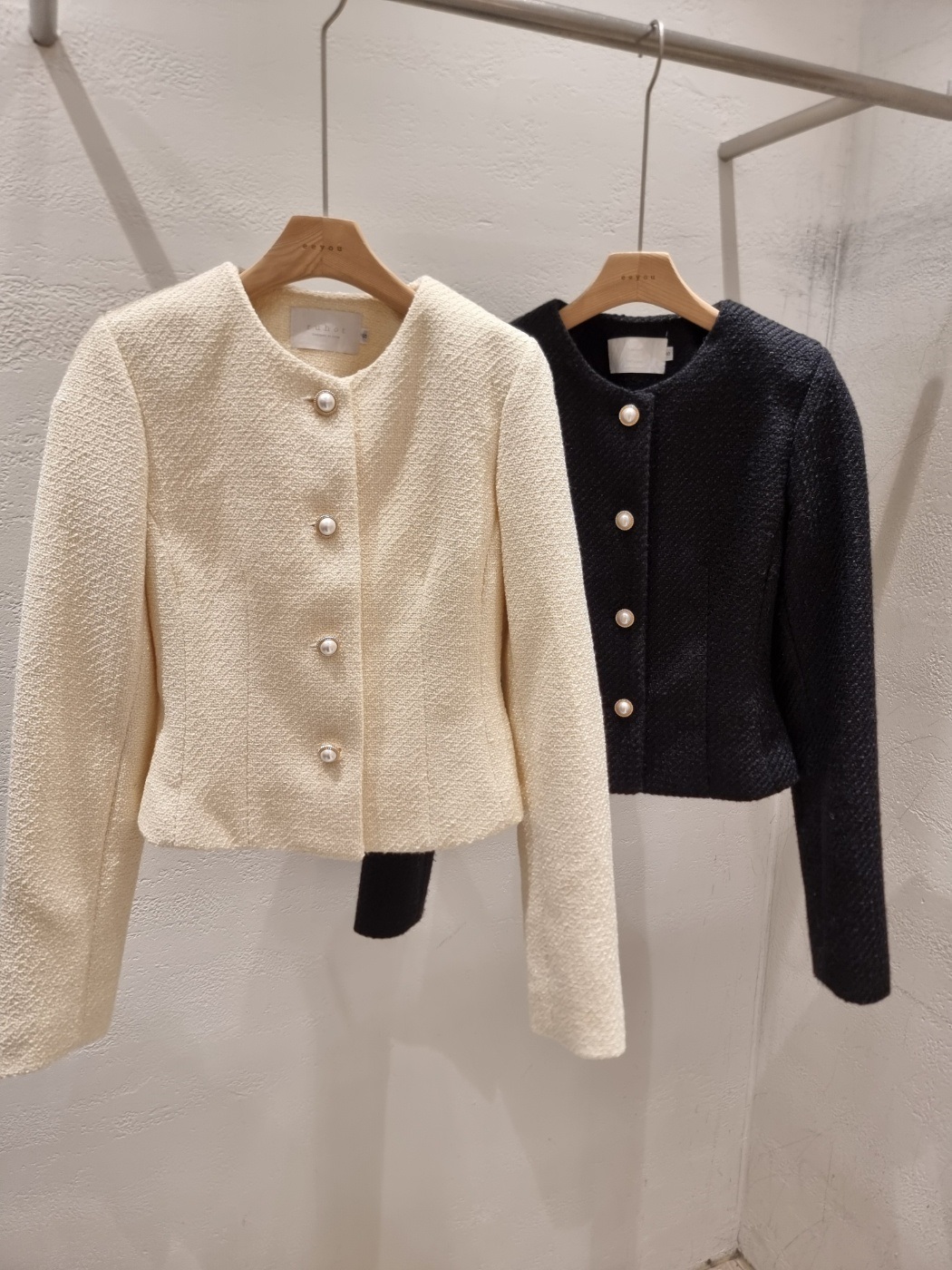 ツイードノーカラー肩パッドジャケット | 詳細画像20