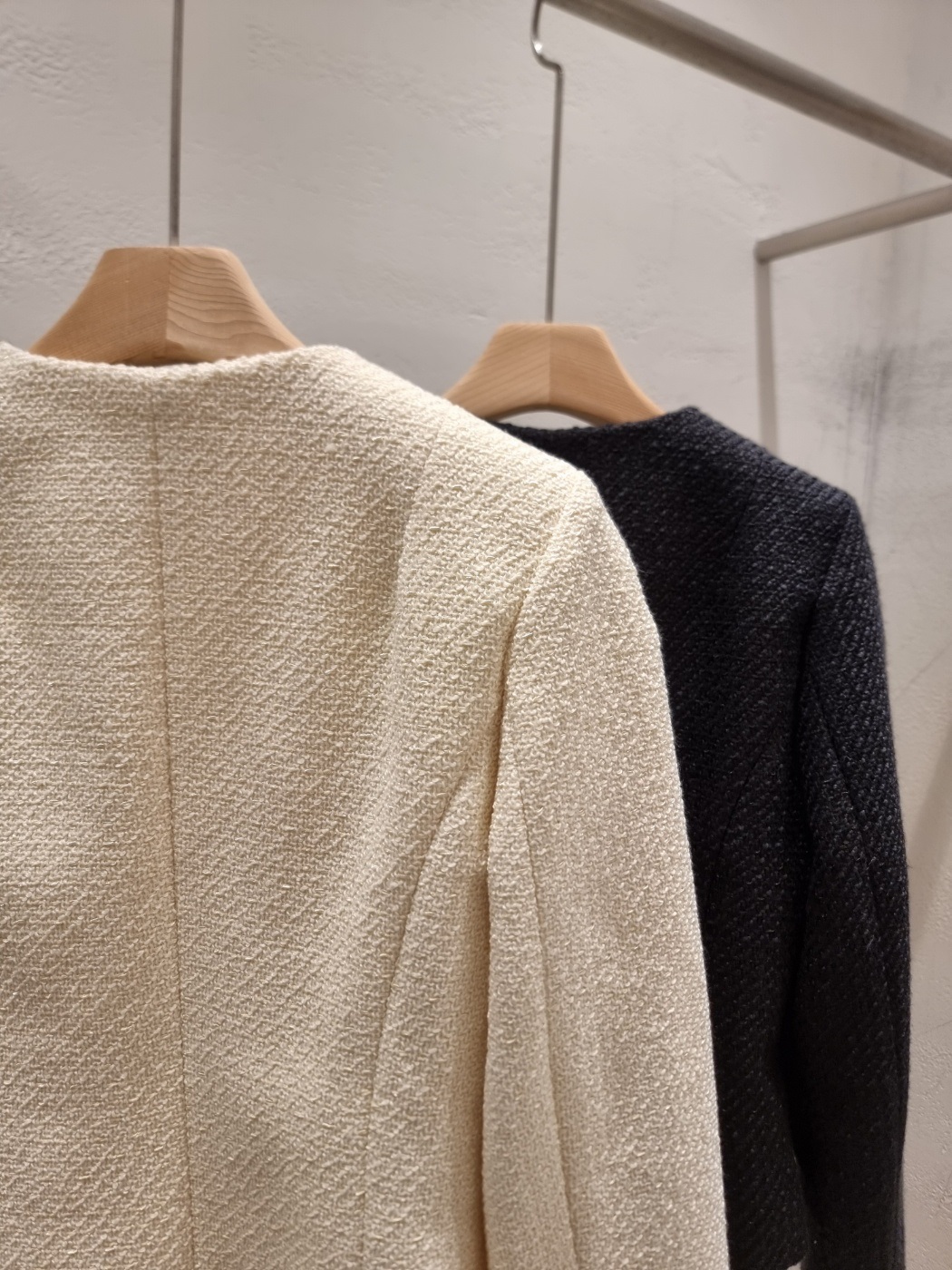 ツイードノーカラー肩パッドジャケット | 詳細画像23