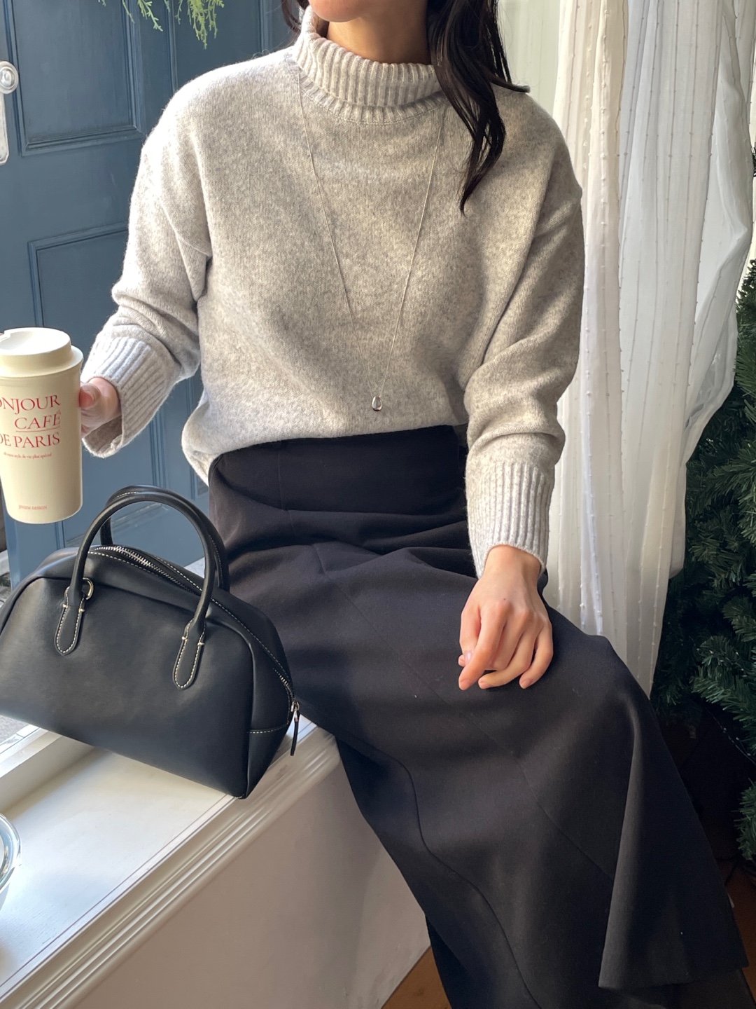 ウール混タートルネックベーシックニット | 詳細画像9