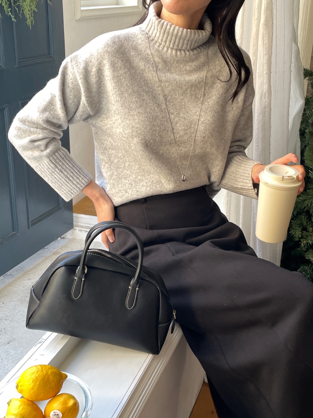 ウール混タートルネックベーシックニット | 詳細画像10