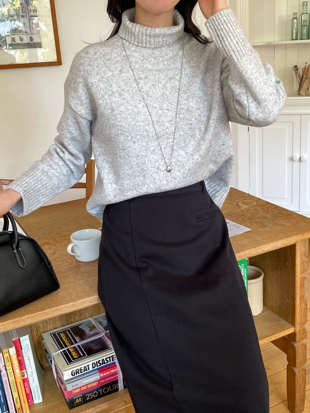 ウール混タートルネックベーシックニット | 詳細画像13