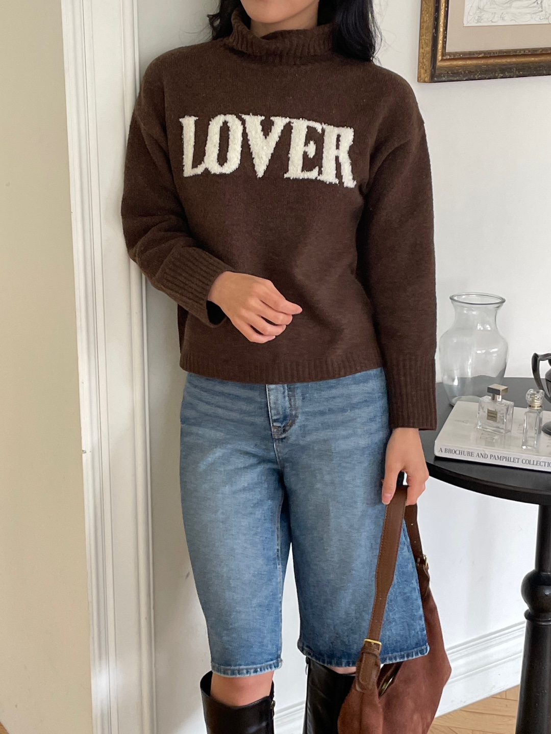 ウール混タートルネックレタリングニット | 詳細画像11