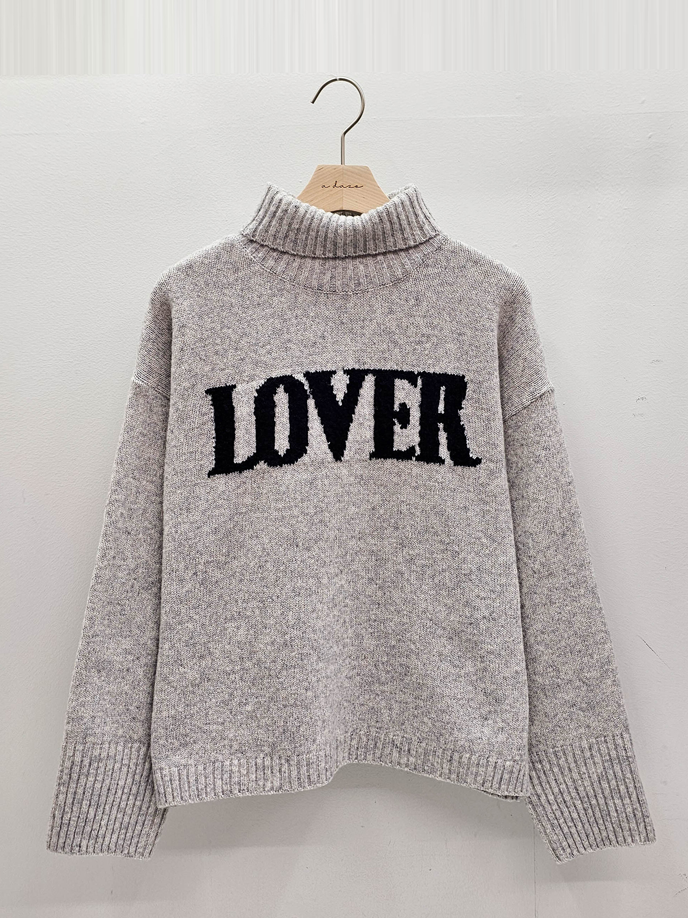 ウール混タートルネックレタリングニット | 詳細画像17