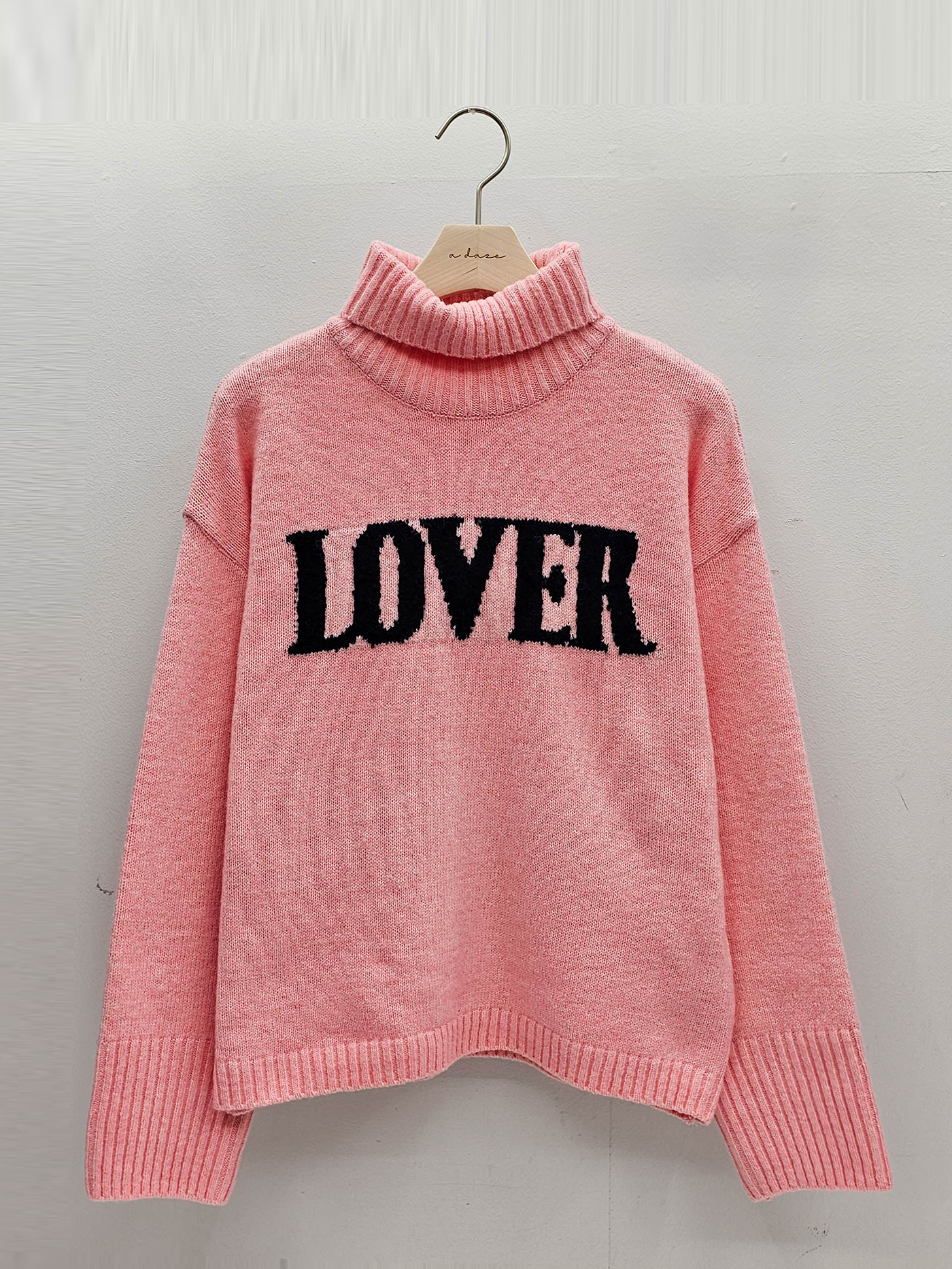 ウール混タートルネックレタリングニット | 詳細画像15