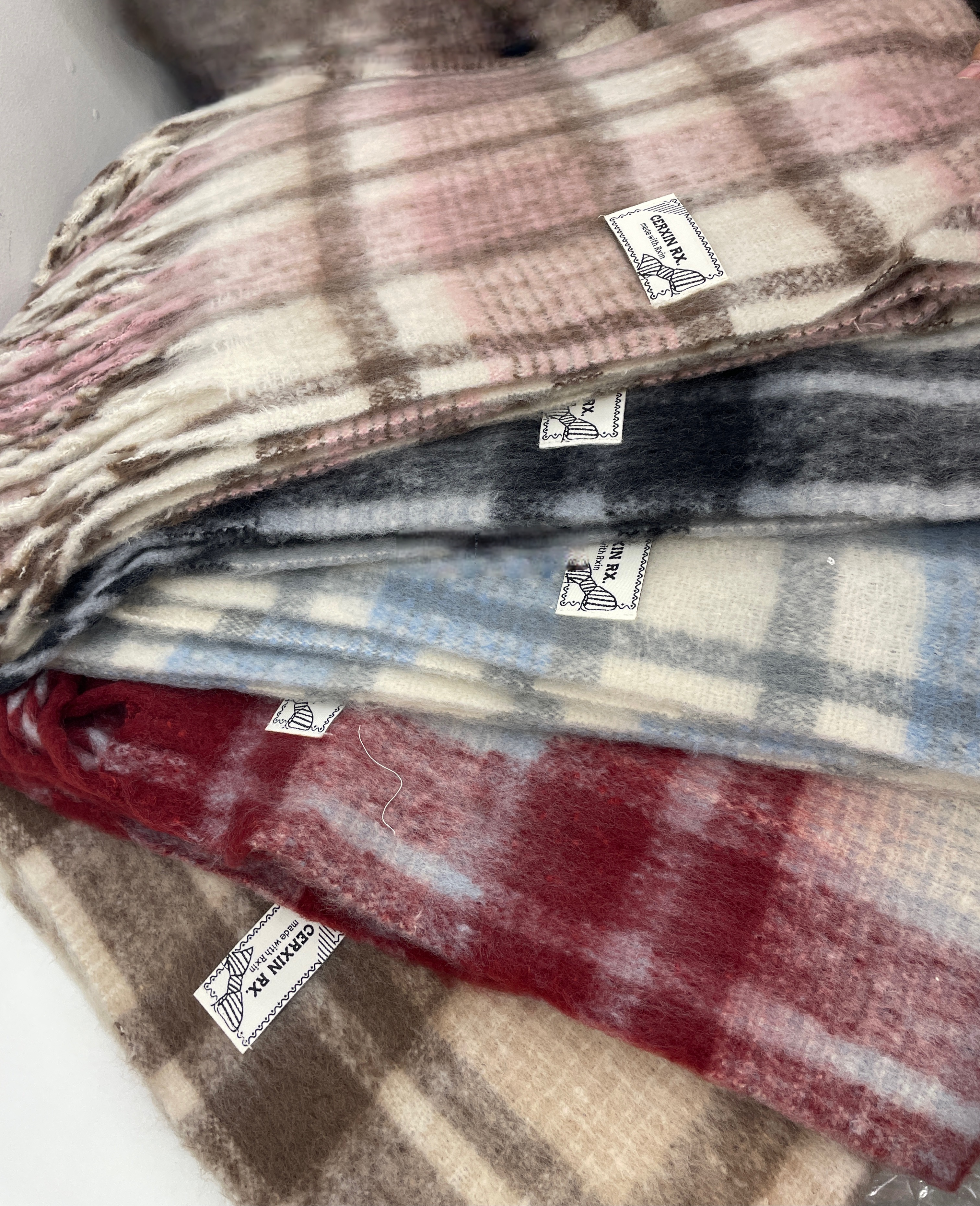 パッチ配色チェックマフラー | 詳細画像4