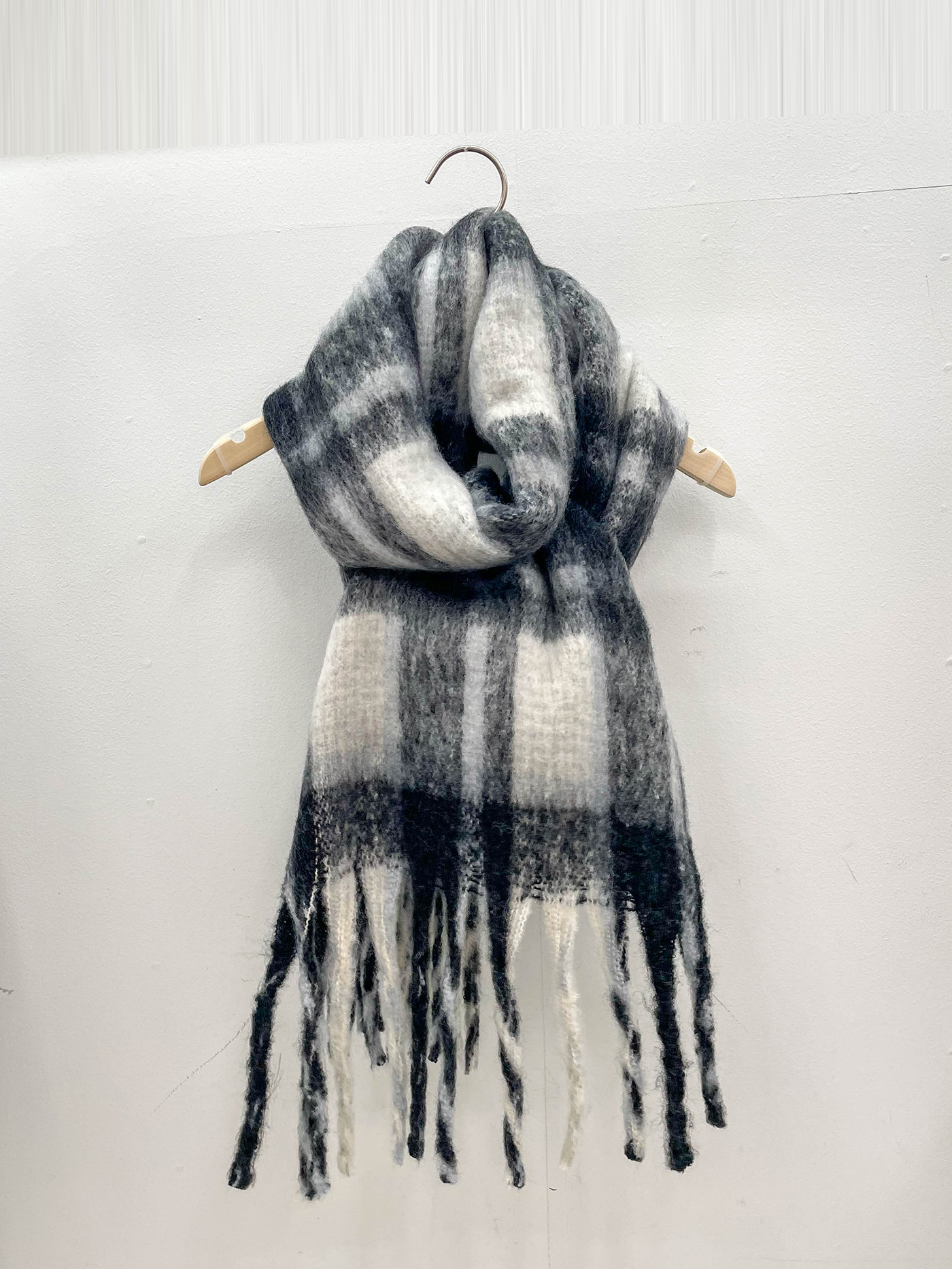 パッチ配色チェックマフラー | 詳細画像17