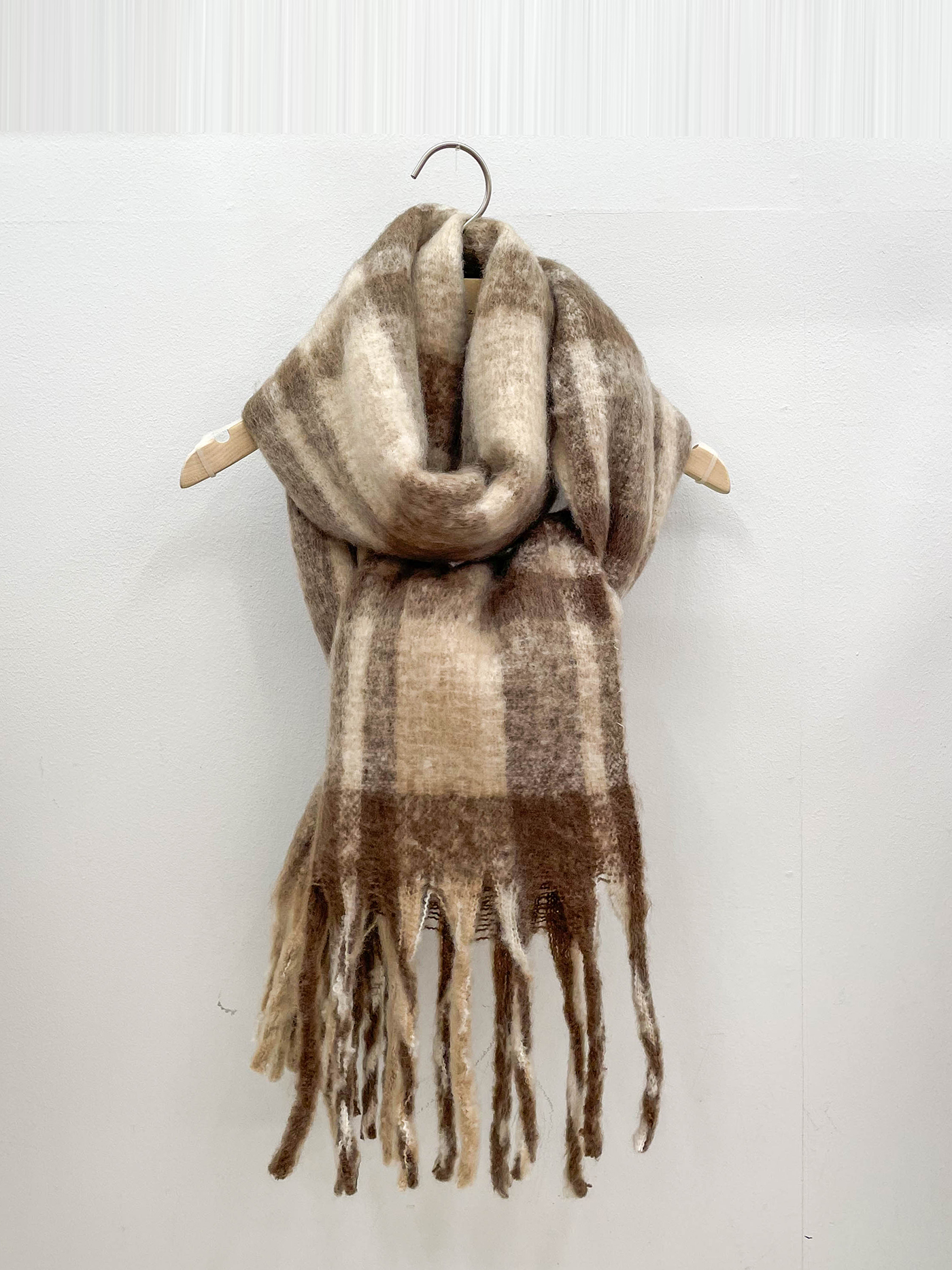 パッチ配色チェックマフラー | 詳細画像16