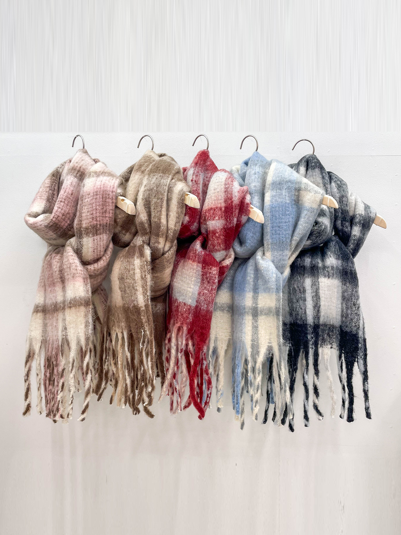 パッチ配色チェックマフラー | 詳細画像18