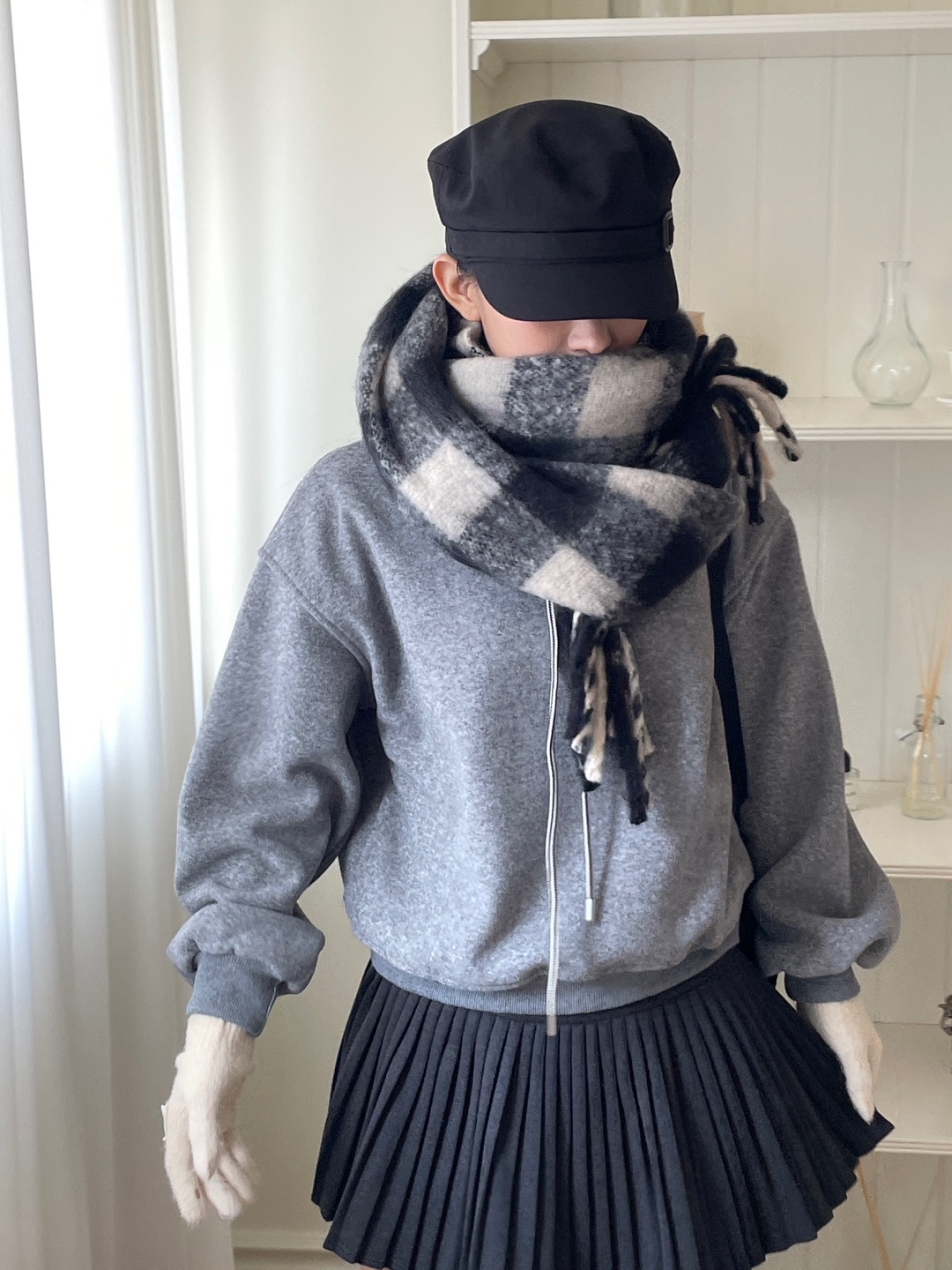 ロングチェックマフラー | 詳細画像8