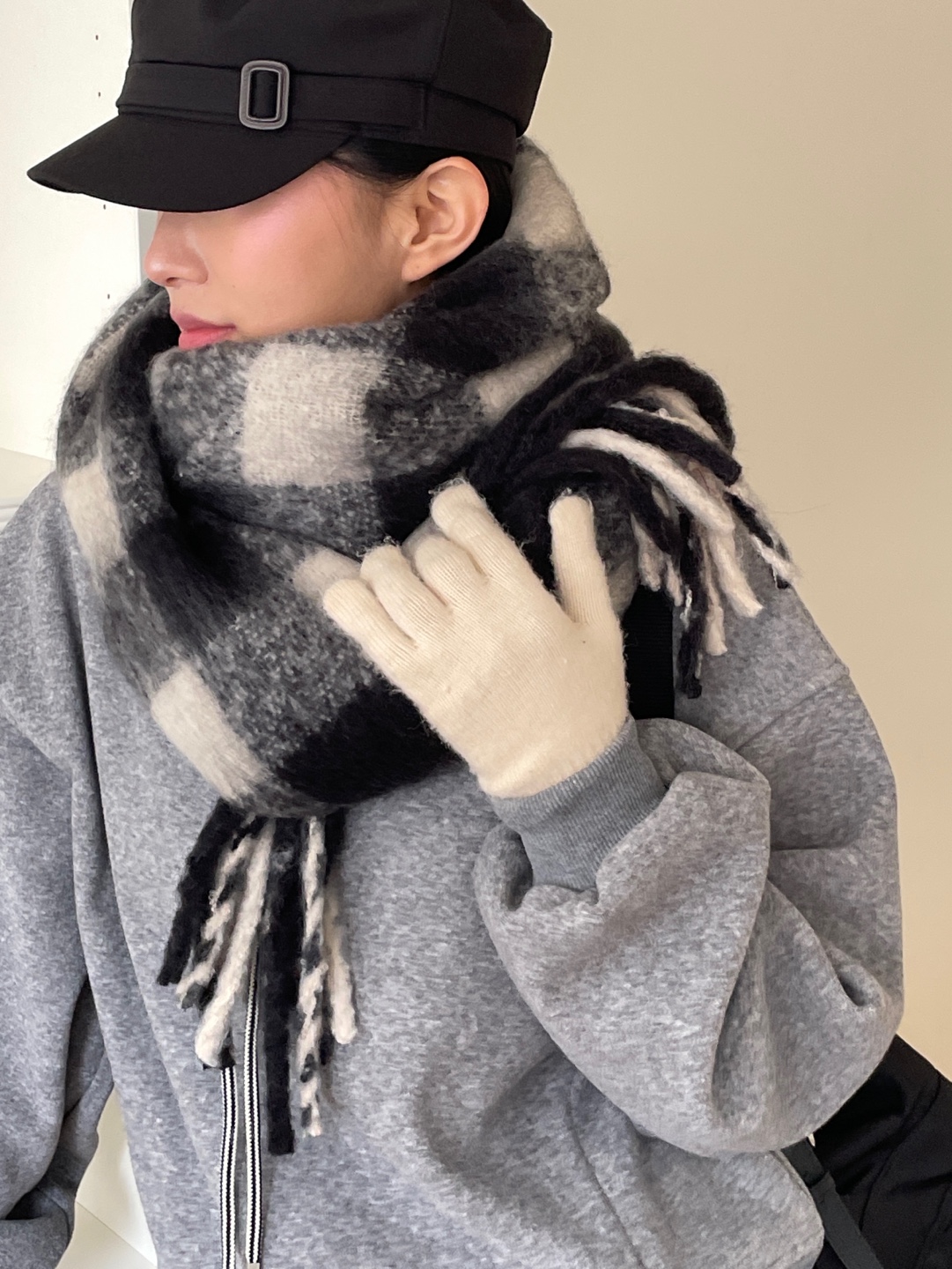 ロングチェックマフラー | 詳細画像2