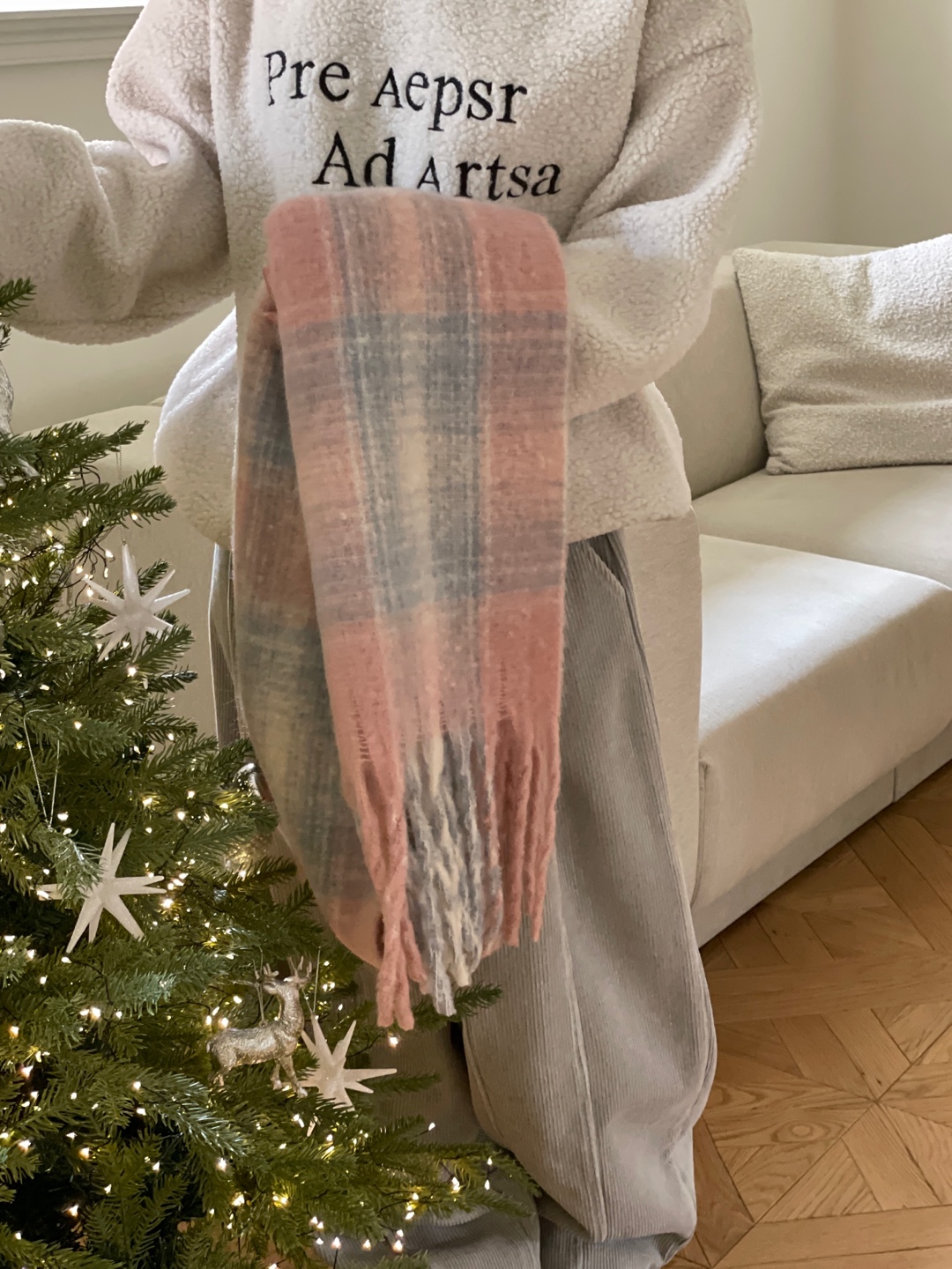 配色チェックマフラー | 詳細画像3