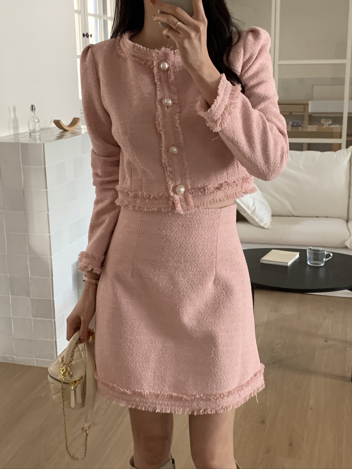 ツイードジップアップスリムミニスカート | 詳細画像6