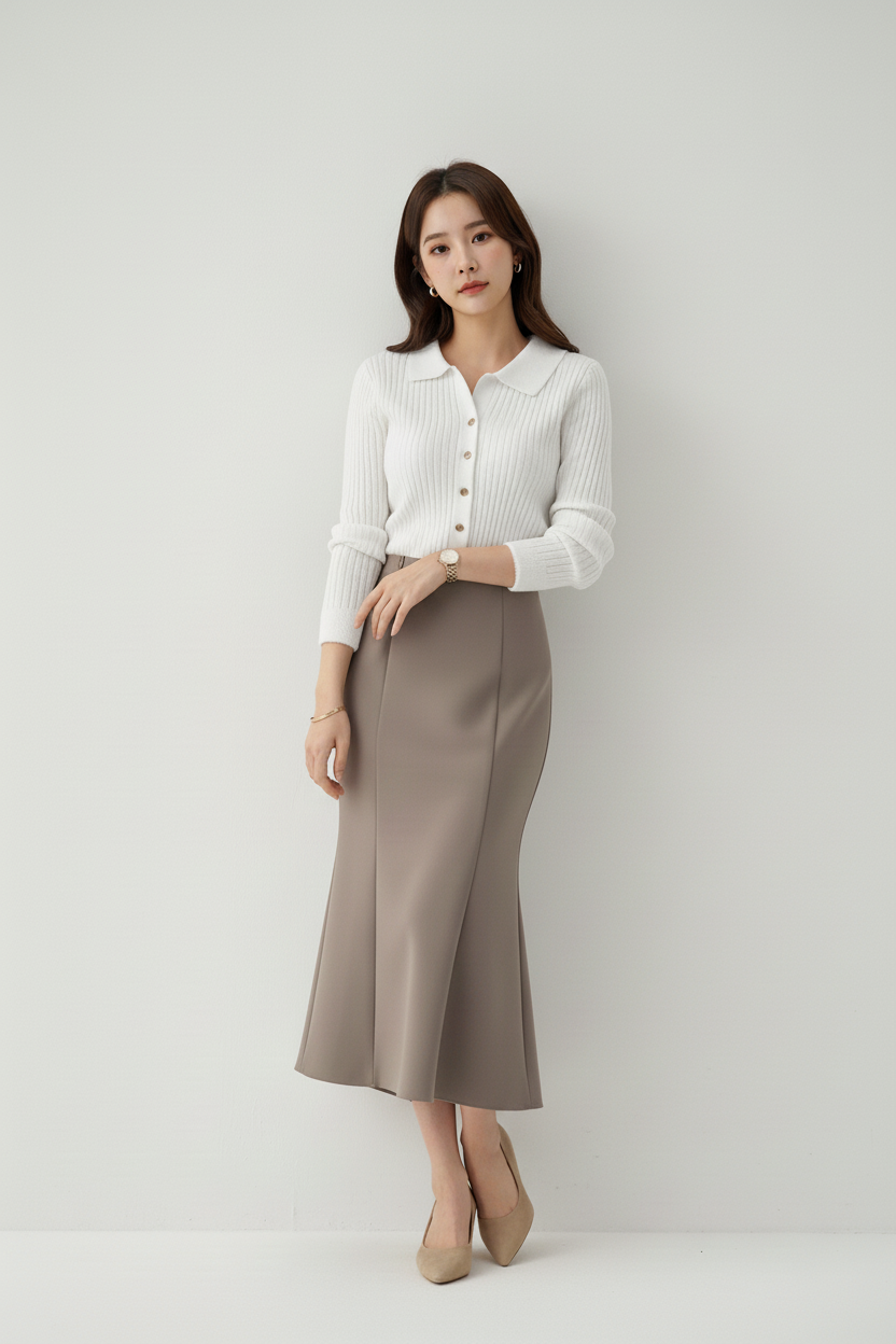 ニットボタン長袖カーディガン | 詳細画像2