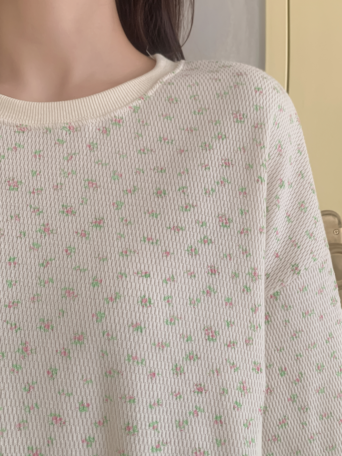 ラウンドネック小花柄スウェット | 詳細画像6