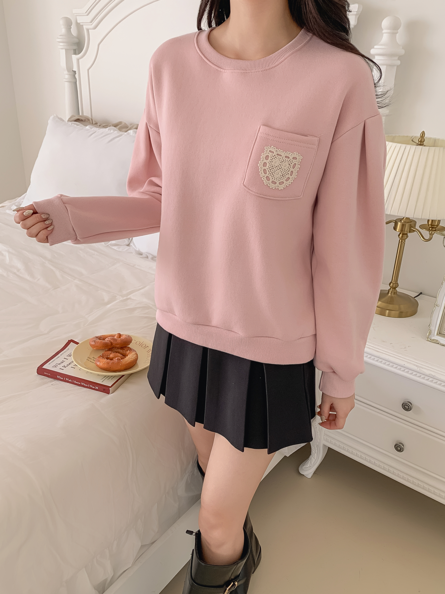 裏起毛ラウンドネックポケット刺繍スウェット | 詳細画像18