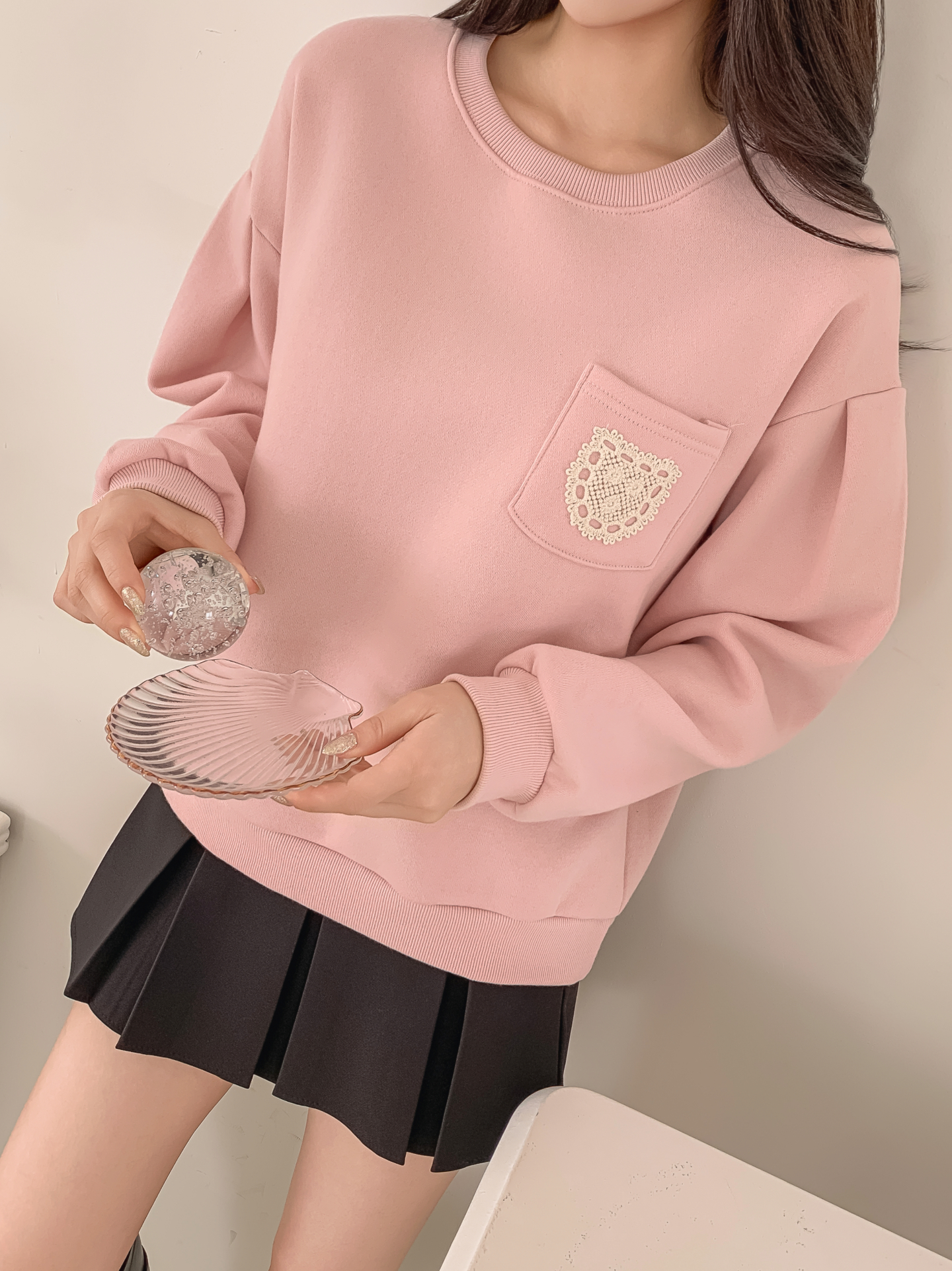 裏起毛ラウンドネックポケット刺繍スウェット | 詳細画像28