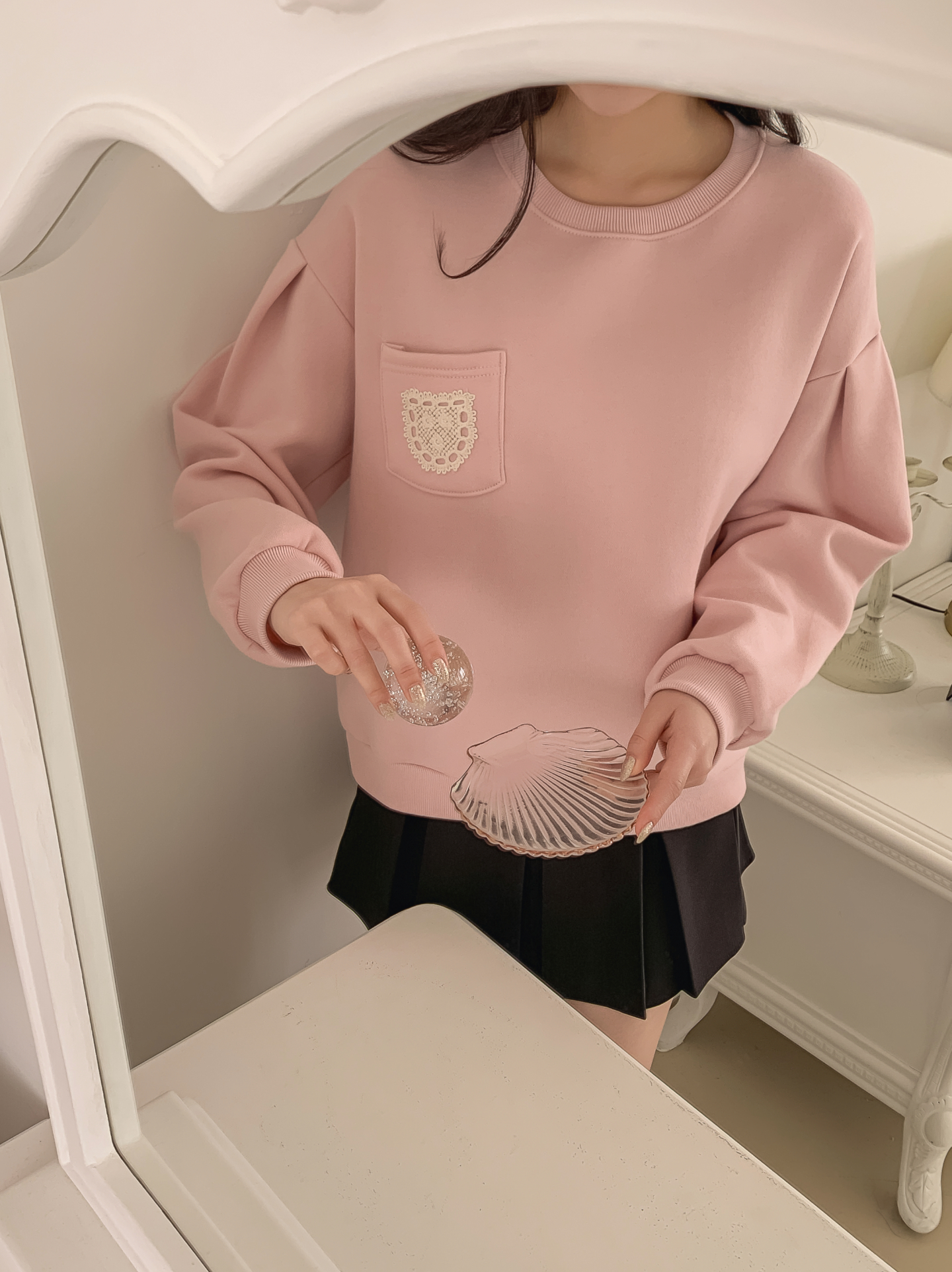 裏起毛ラウンドネックポケット刺繍スウェット | 詳細画像15