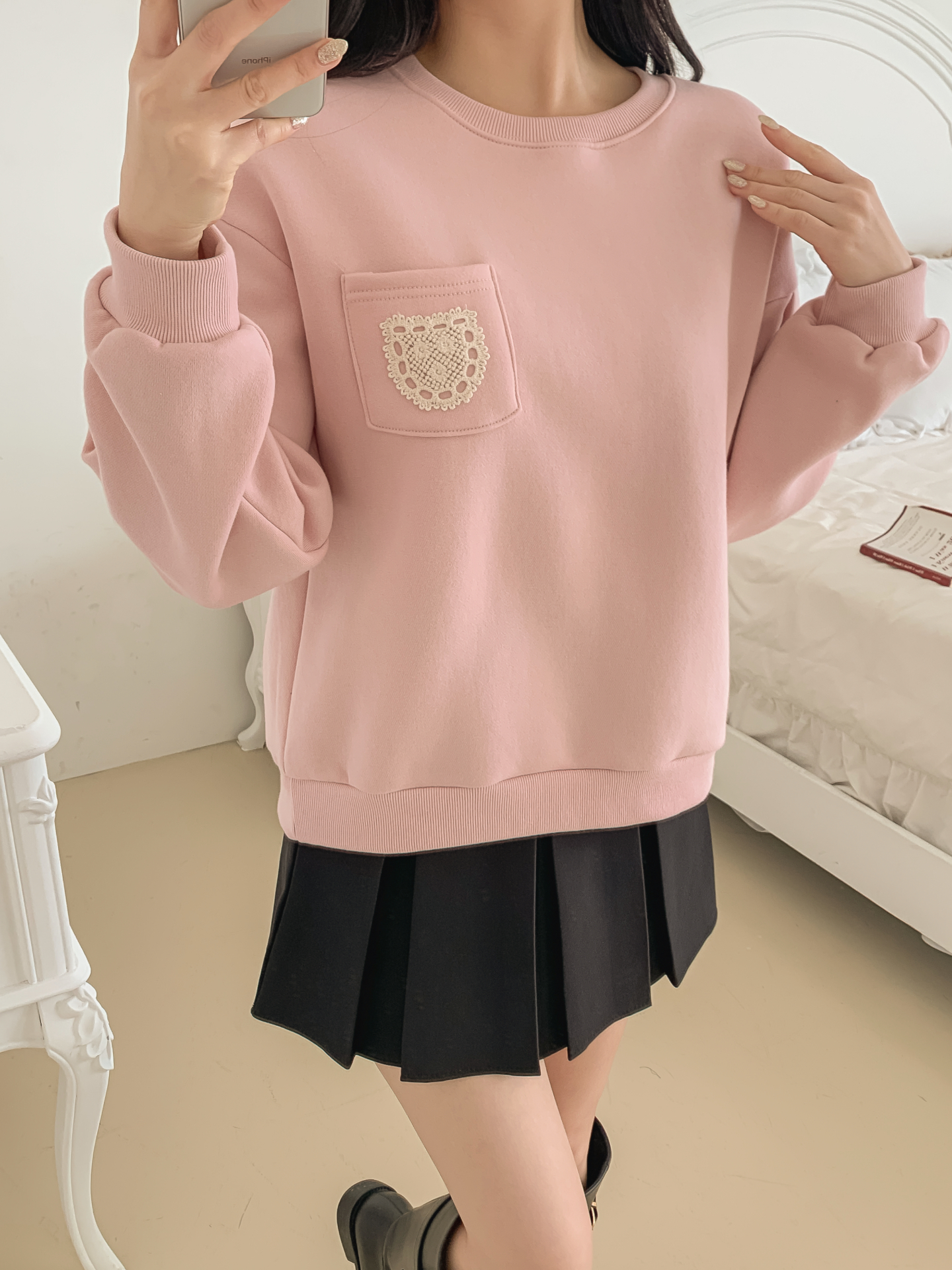 裏起毛ラウンドネックポケット刺繍スウェット | 詳細画像29