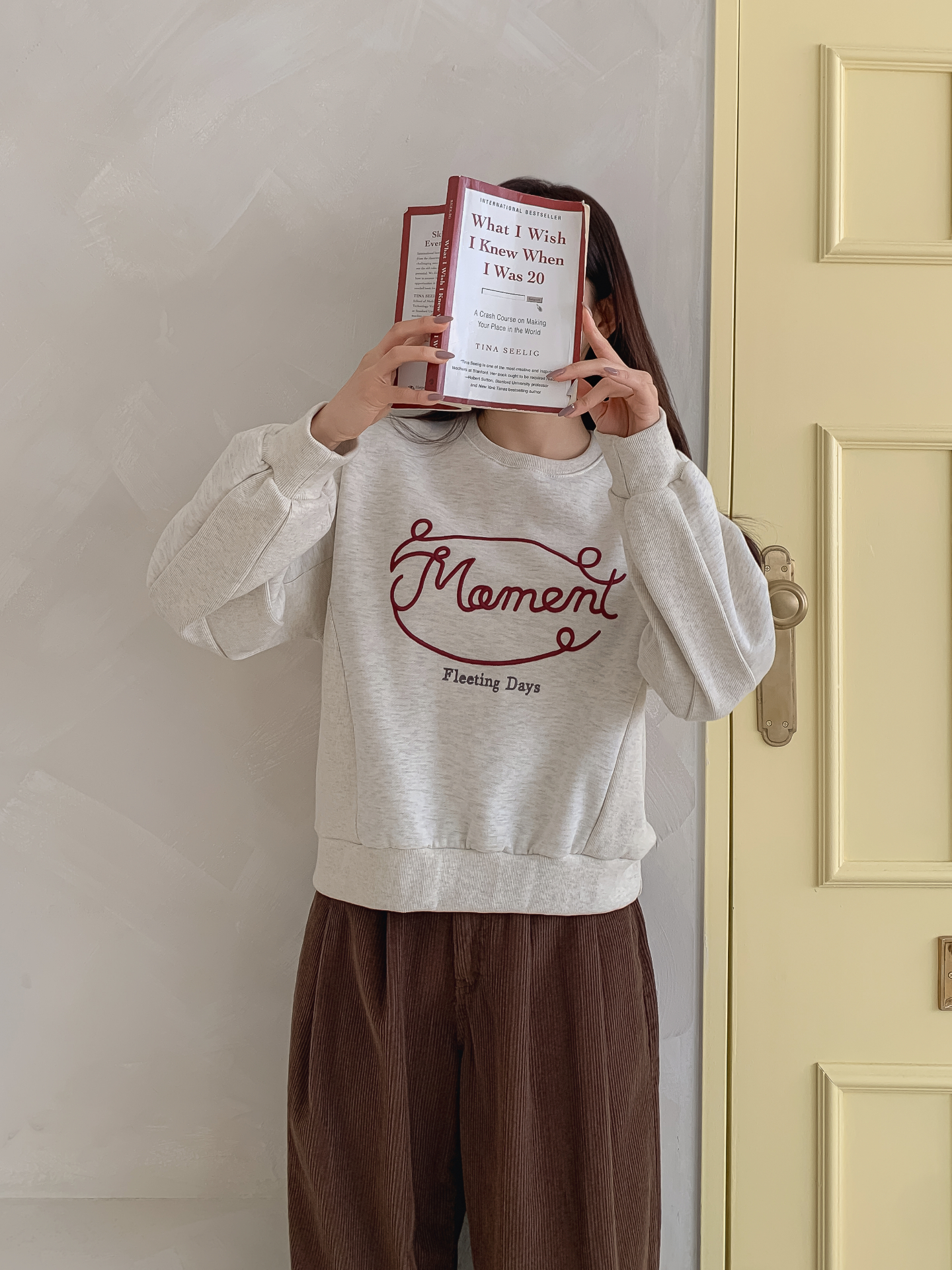 裏起毛ラウンドネックレタリング刺繍スウェット | 詳細画像25