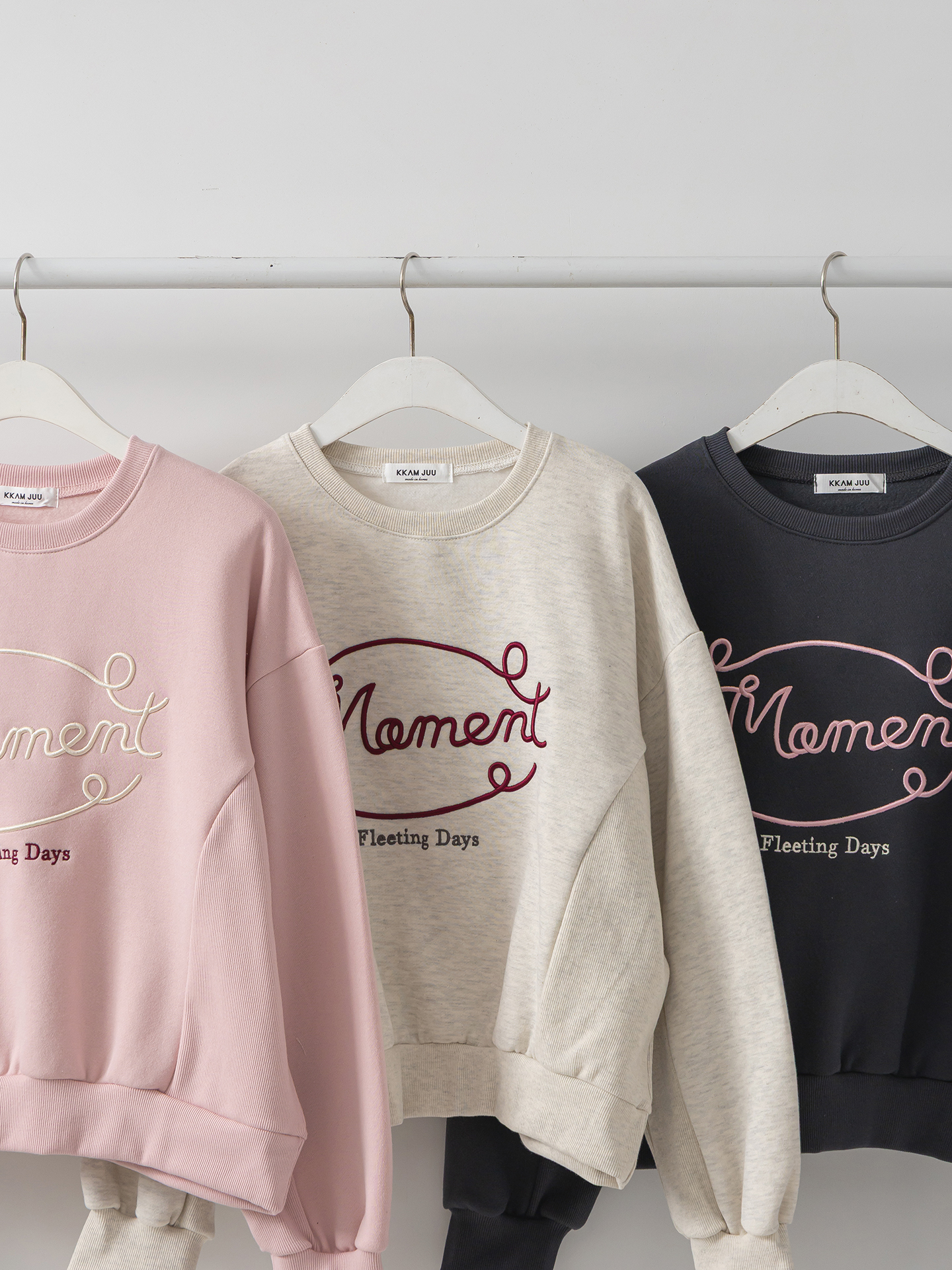 裏起毛ラウンドネックレタリング刺繍スウェット | 詳細画像32