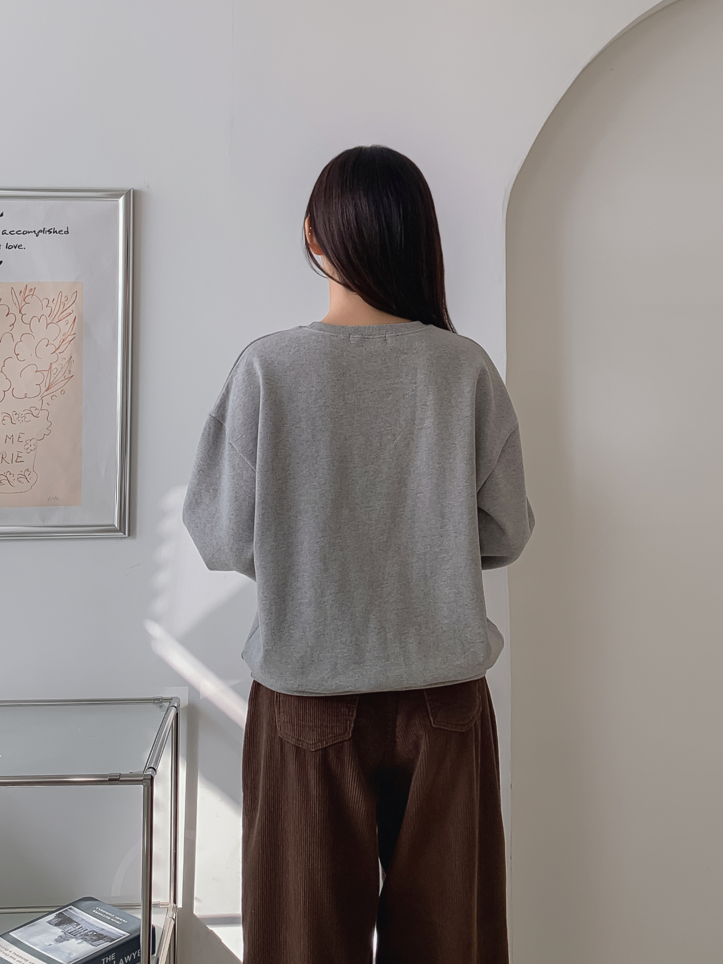 裏起毛ラウンドネック刺繍スウェット | 詳細画像7