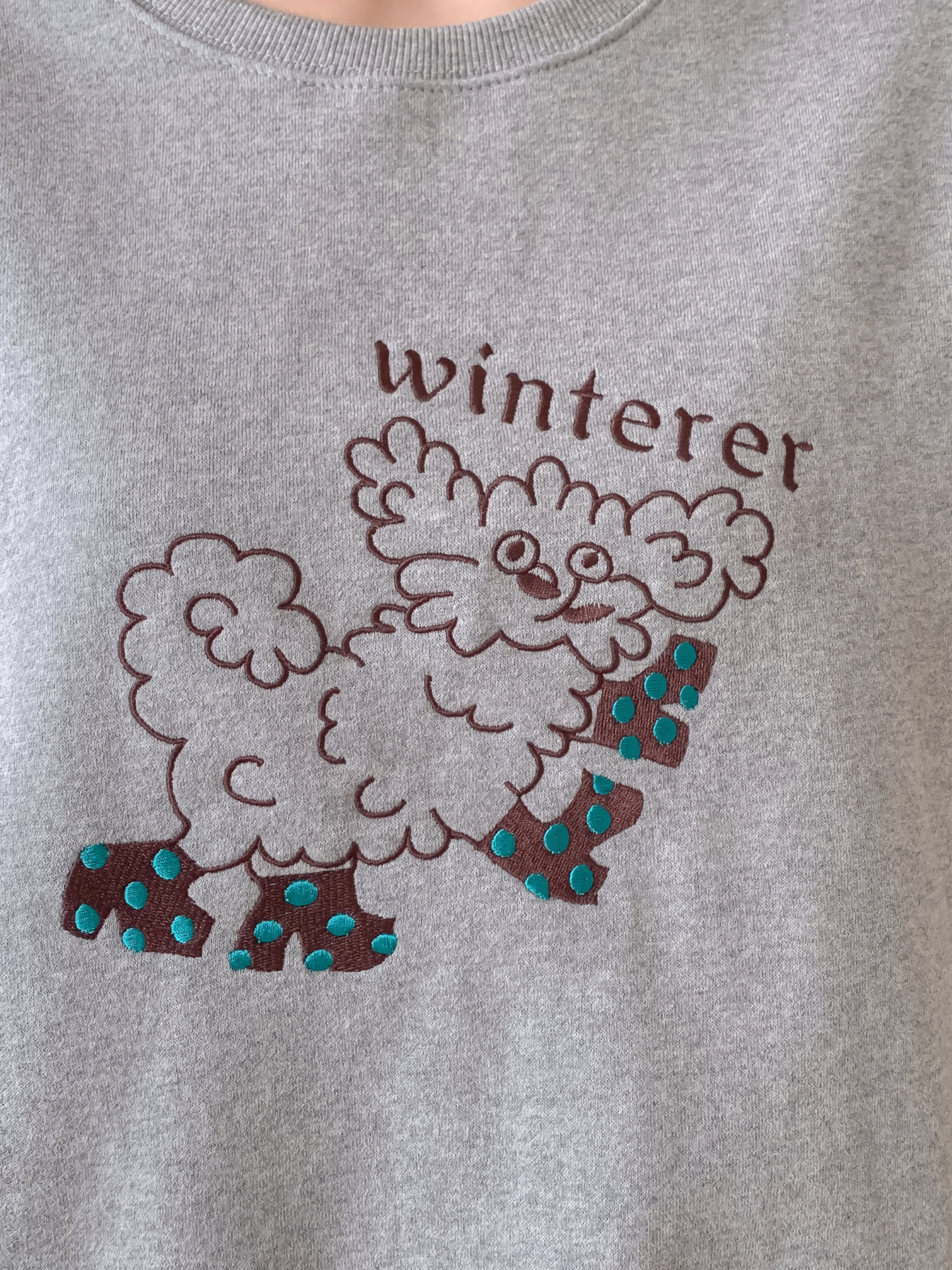 裏起毛ラウンドネック刺繍スウェット | 詳細画像12