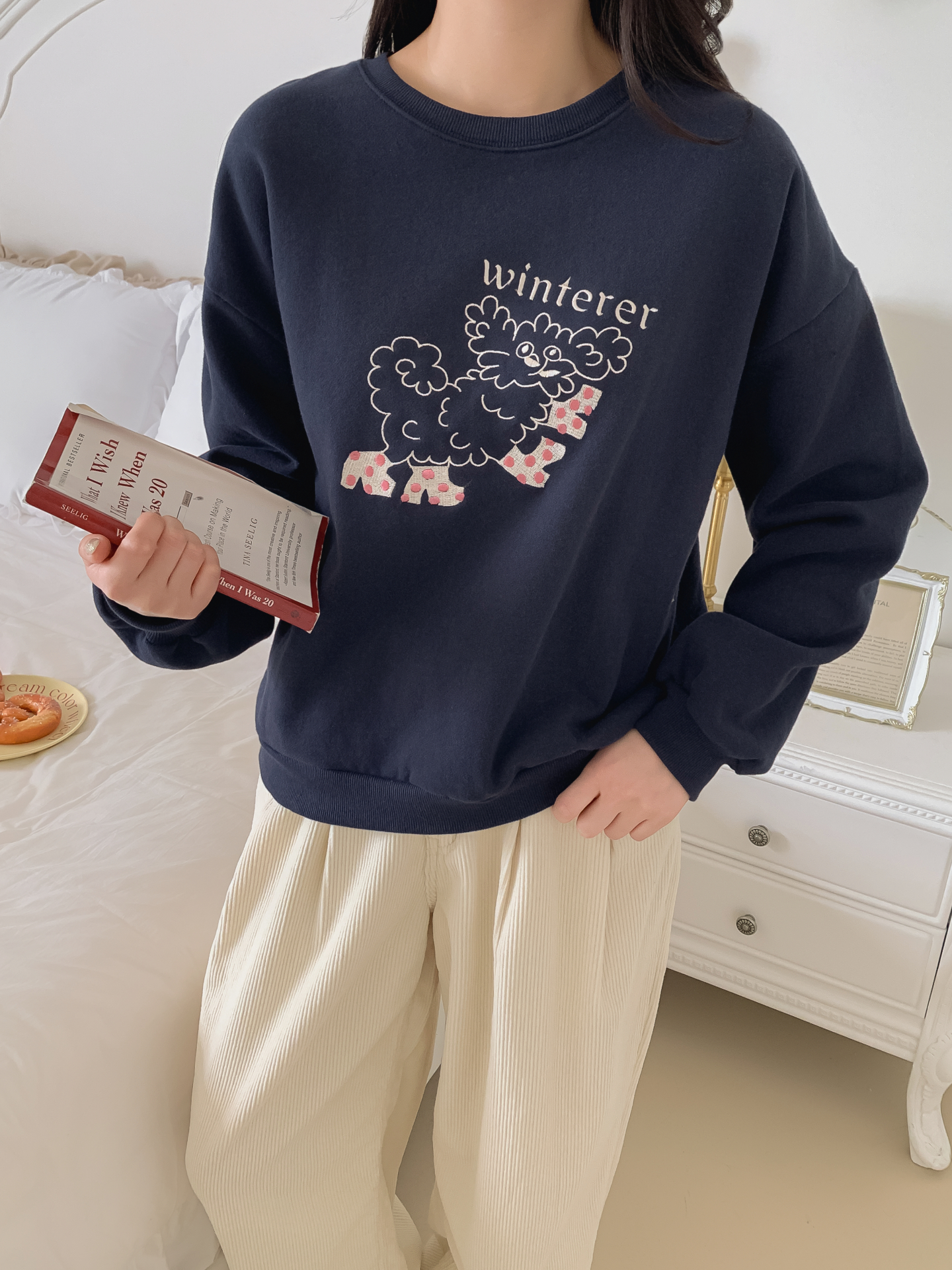 裏起毛ラウンドネック刺繍スウェット | 詳細画像19