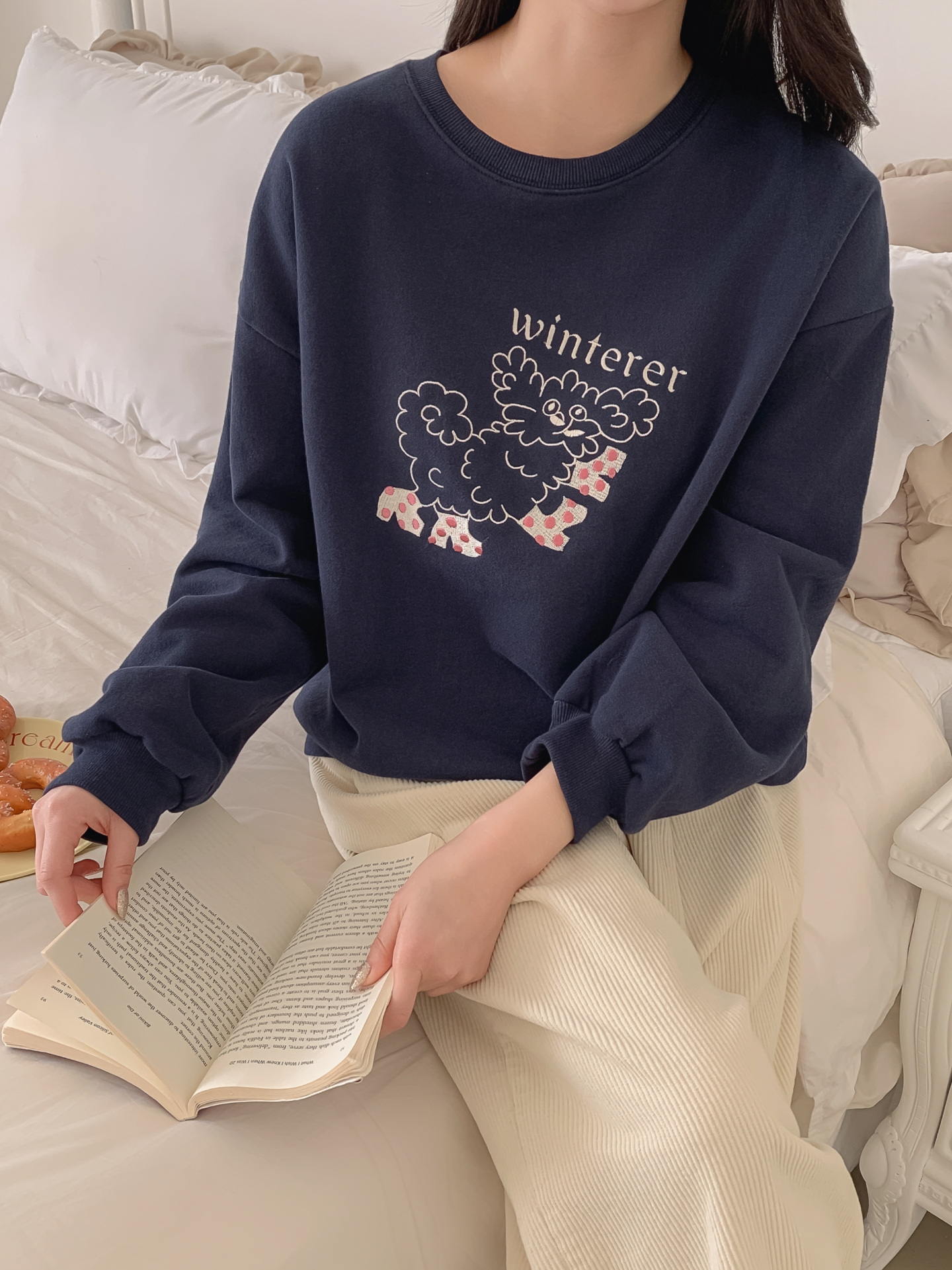 裏起毛ラウンドネック刺繍スウェット | 詳細画像23