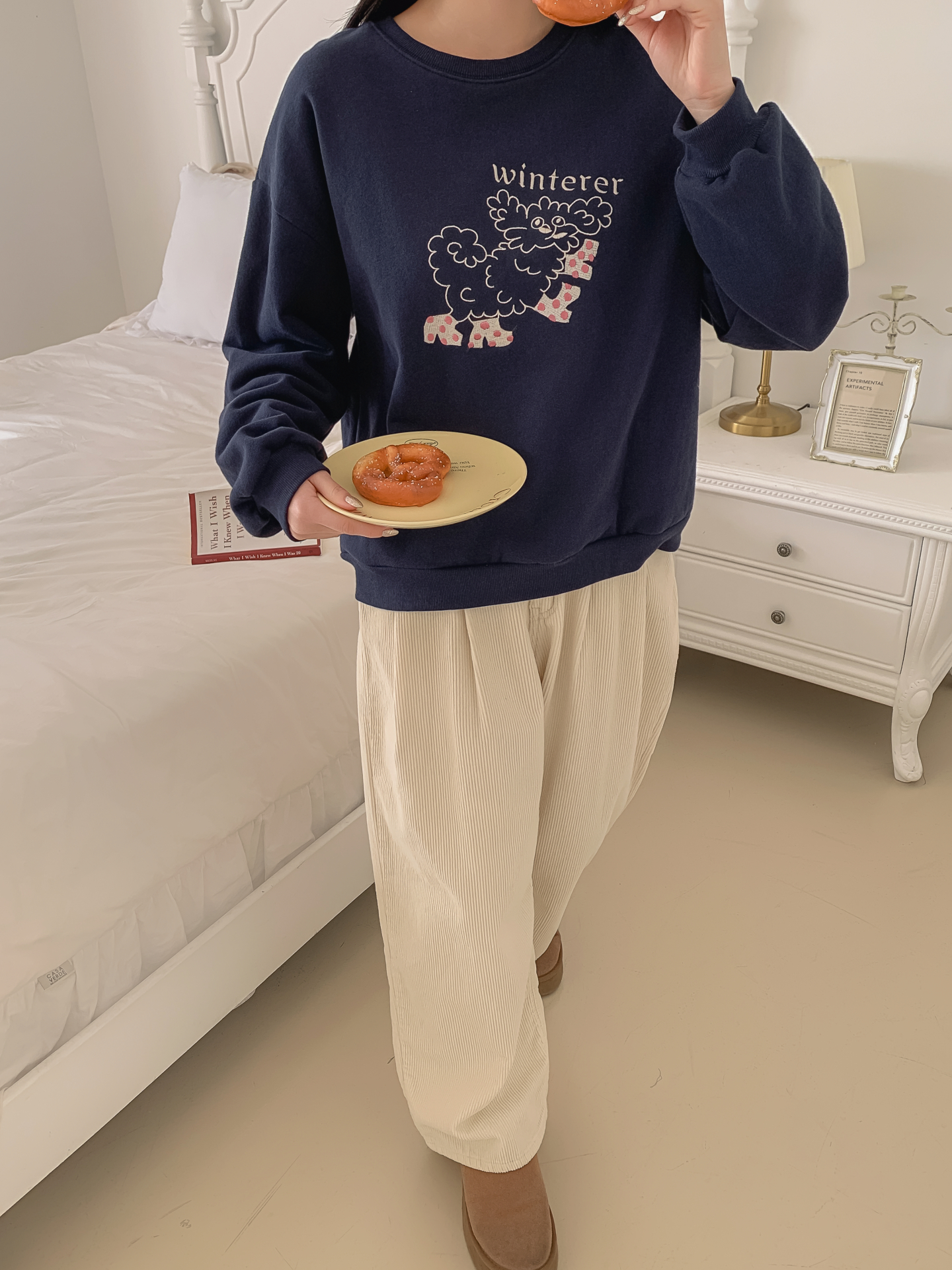 裏起毛ラウンドネック刺繍スウェット | 詳細画像26