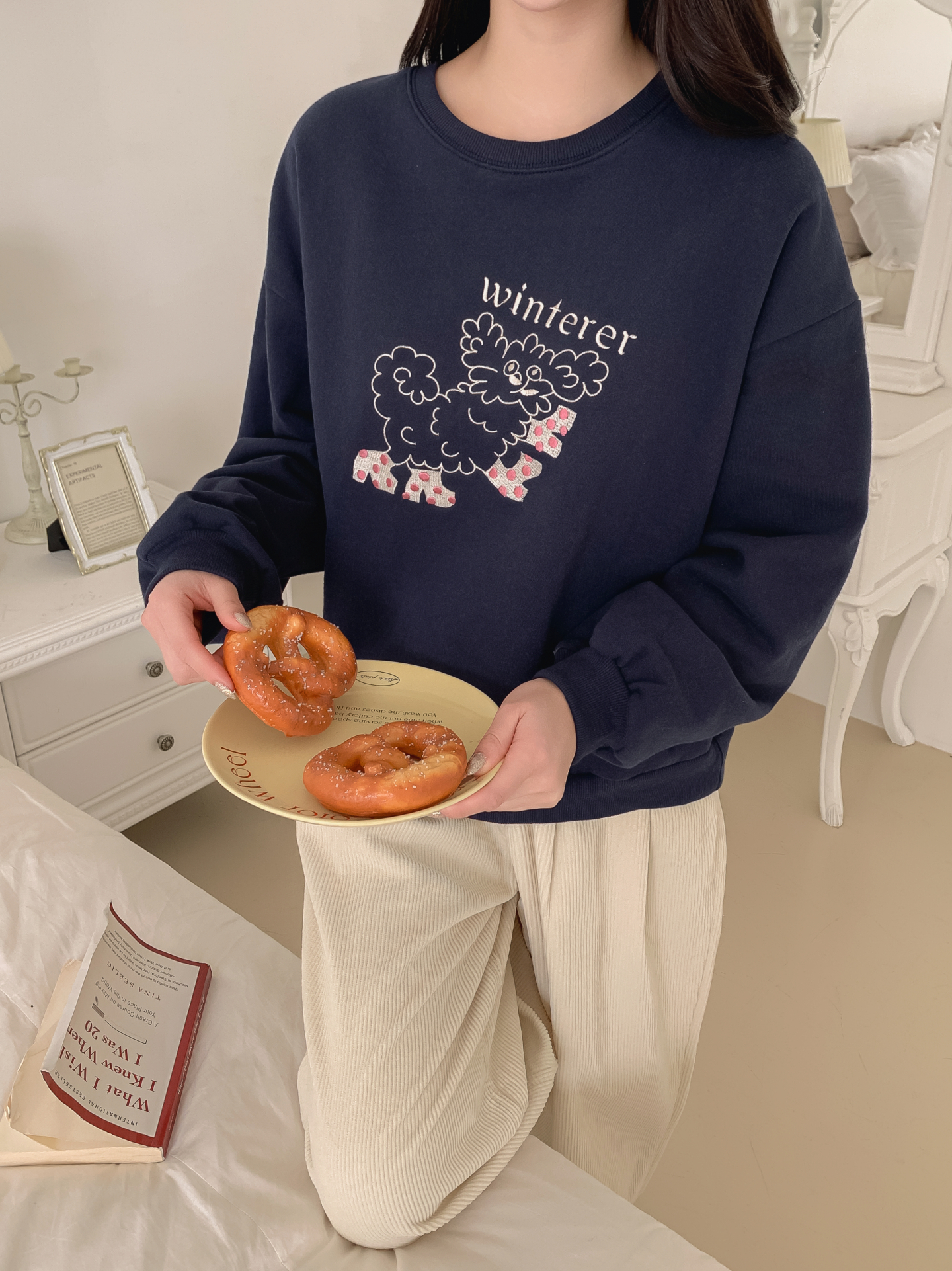 裏起毛ラウンドネック刺繍スウェット | 詳細画像28