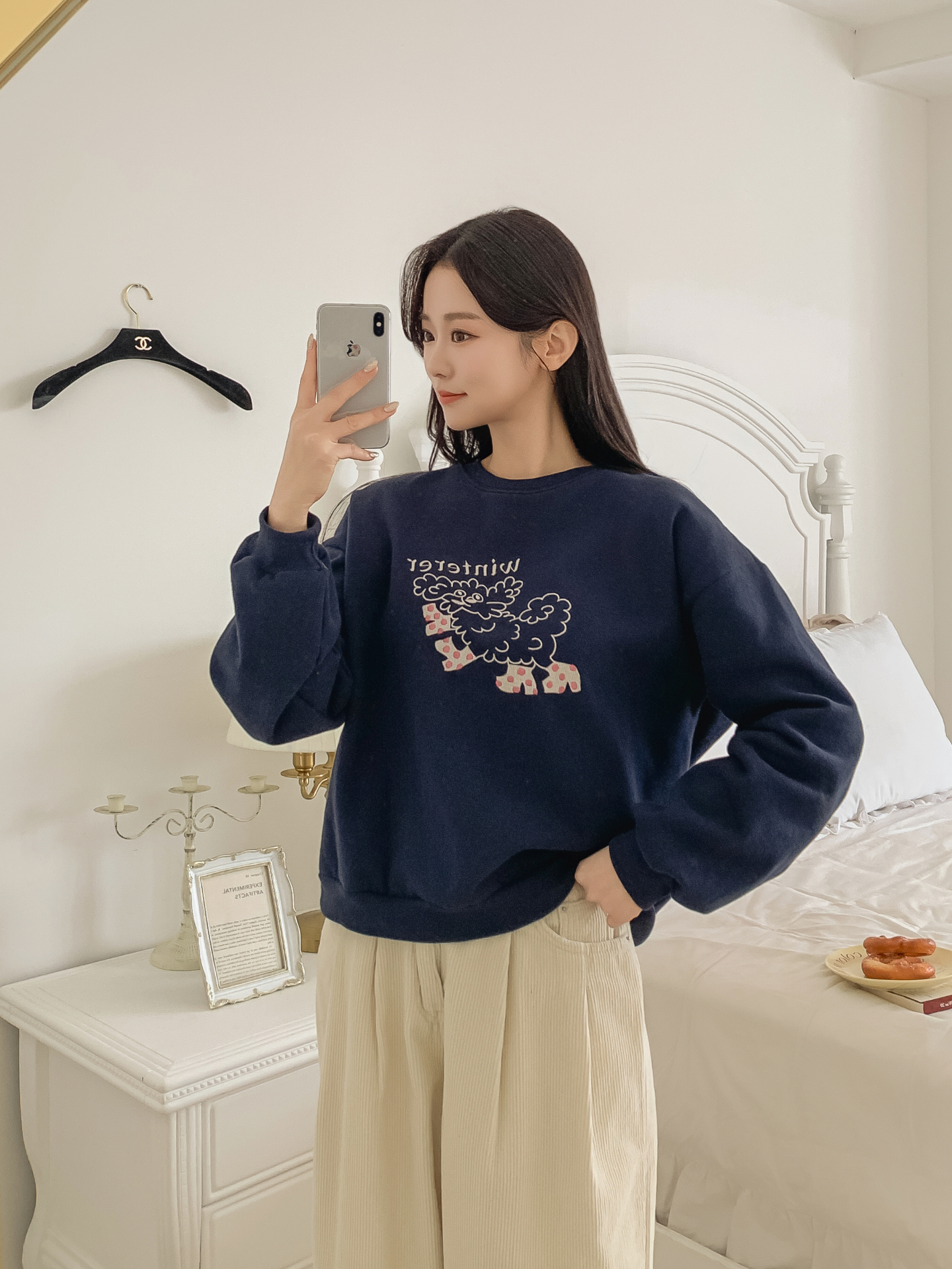 裏起毛ラウンドネック刺繍スウェット | 詳細画像29