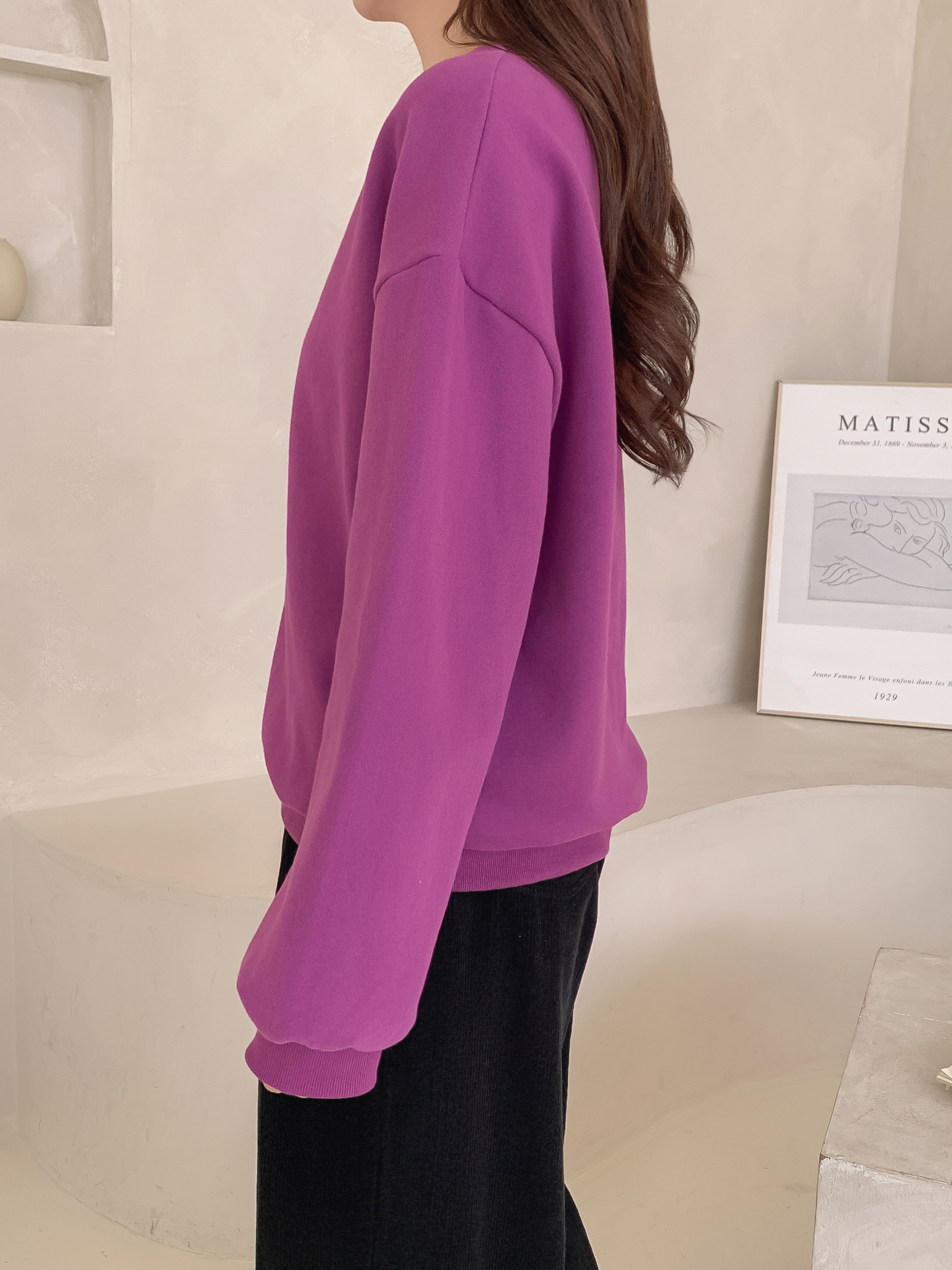 裏起毛ラウンドネック刺繍スウェット | 詳細画像6