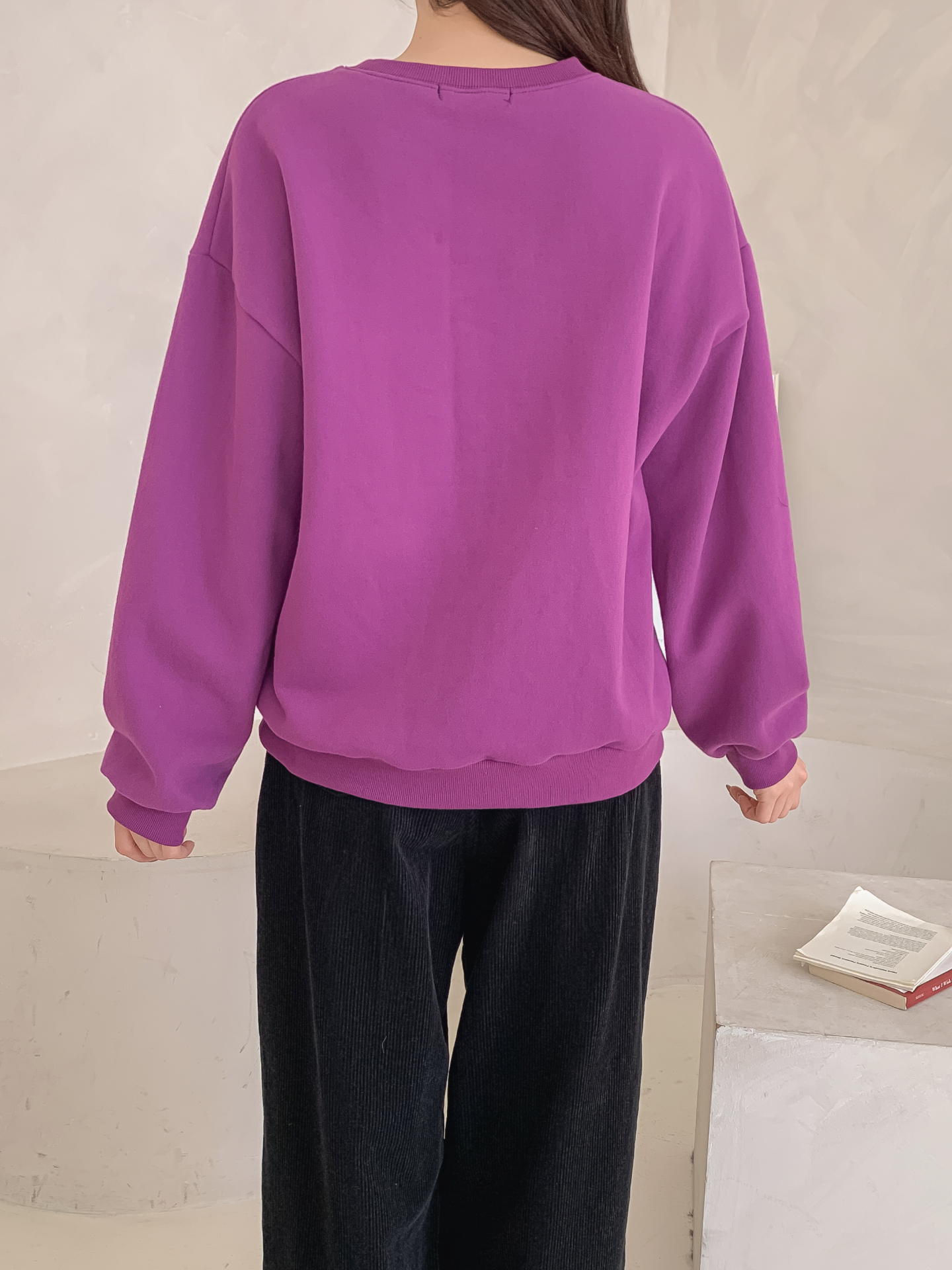 裏起毛ラウンドネック刺繍スウェット | 詳細画像7