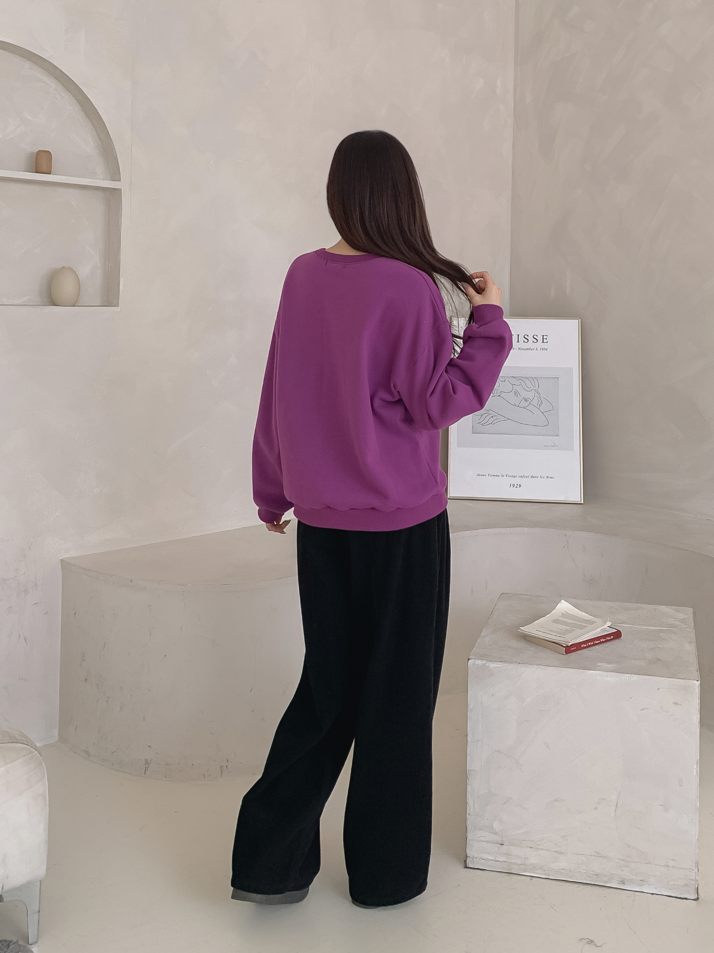 裏起毛ラウンドネック刺繍スウェット | 詳細画像8