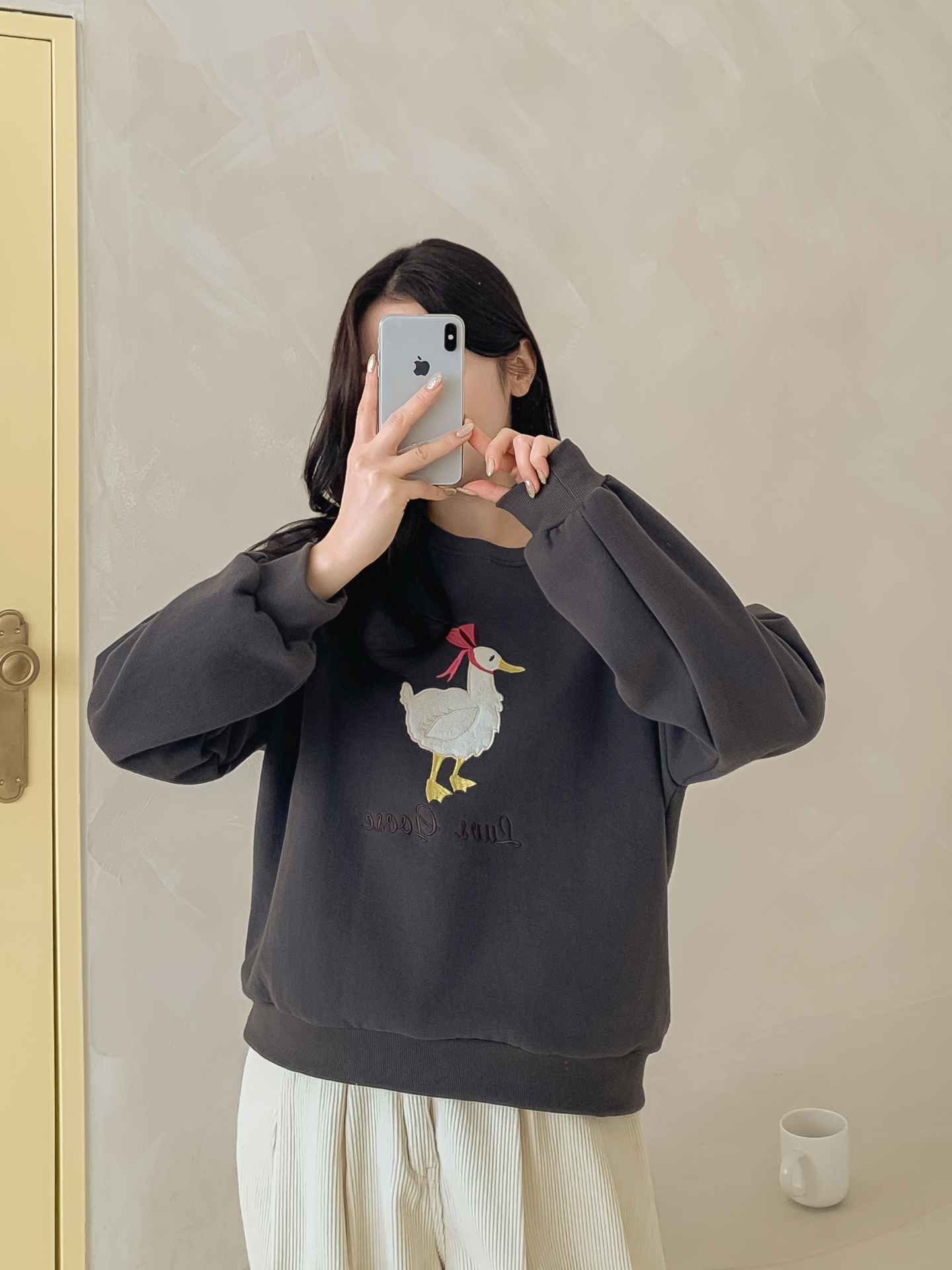 裏起毛ラウンドネック刺繍スウェット | 詳細画像35