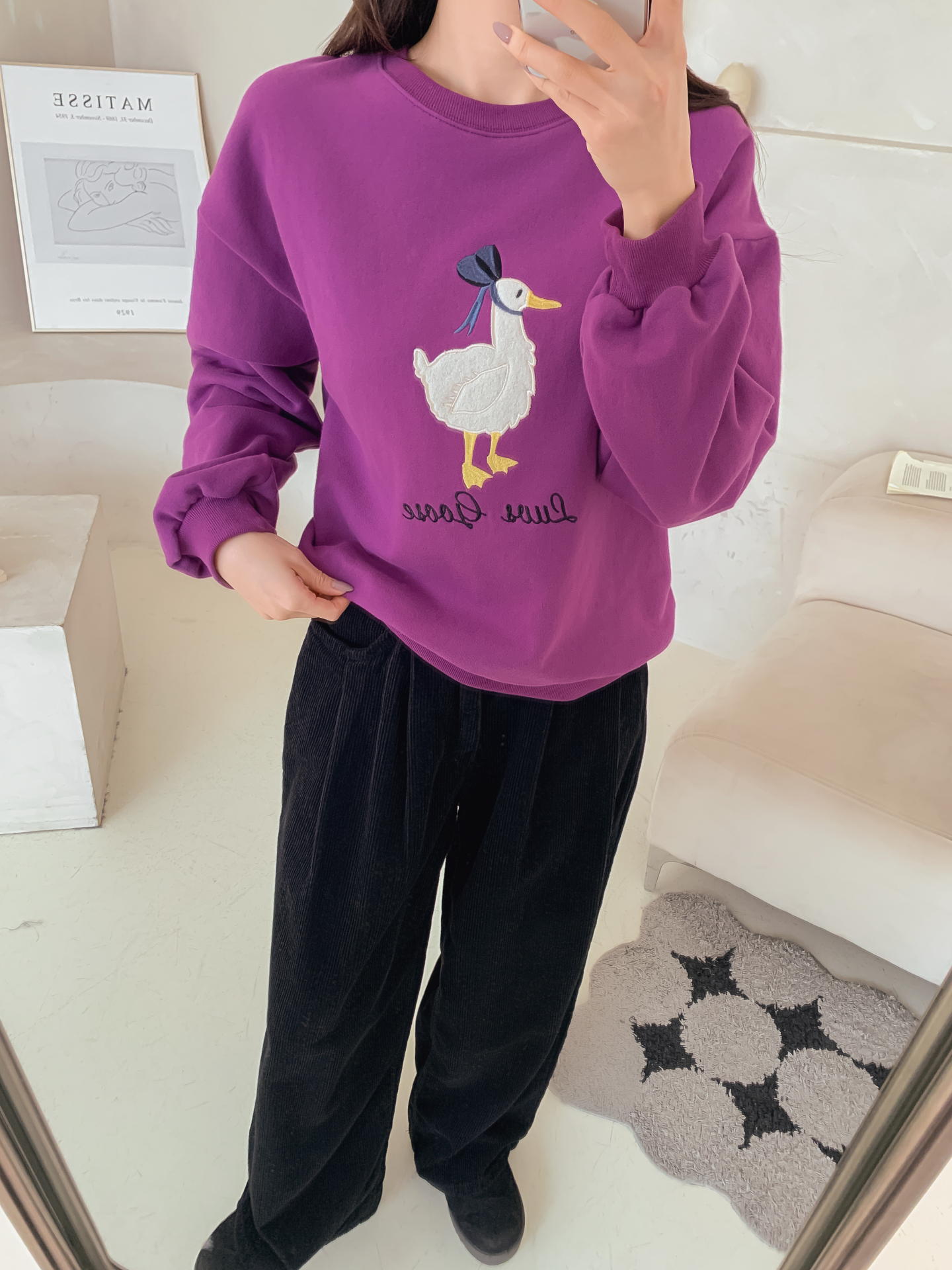 裏起毛ラウンドネック刺繍スウェット | 詳細画像19